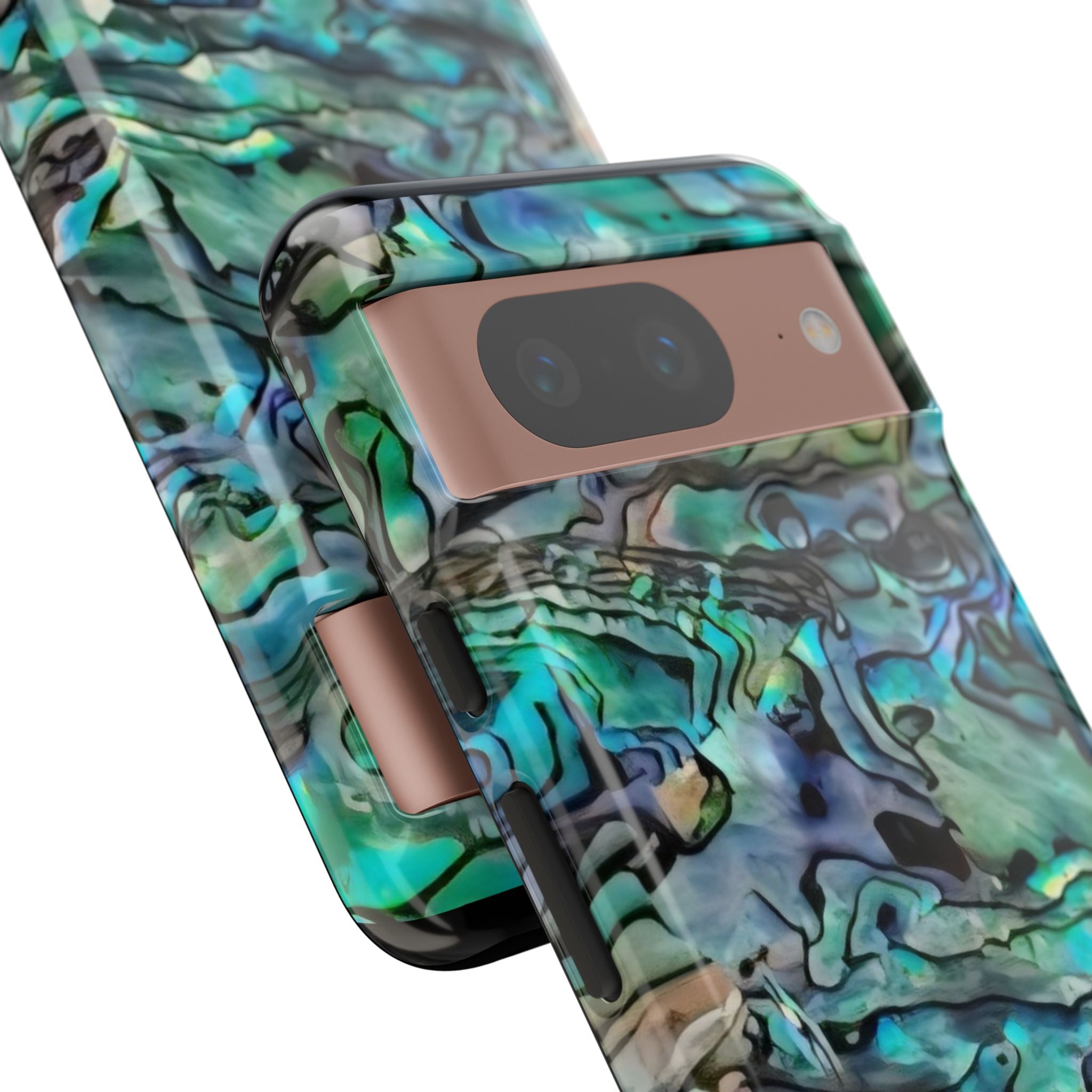Abalone Shell Pattern Phone Case | Iridescent Ocean Swirl Protective Cover Printify