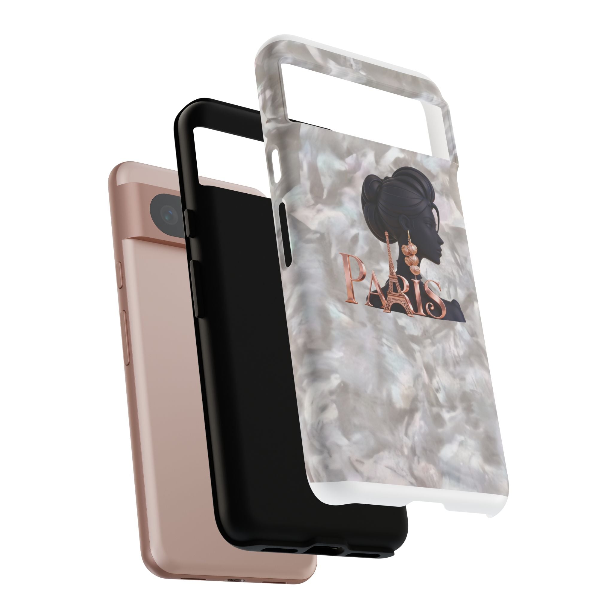 Paris Silhouette Pearl Phone Case — Tough Protective Smartphone Cover Printify