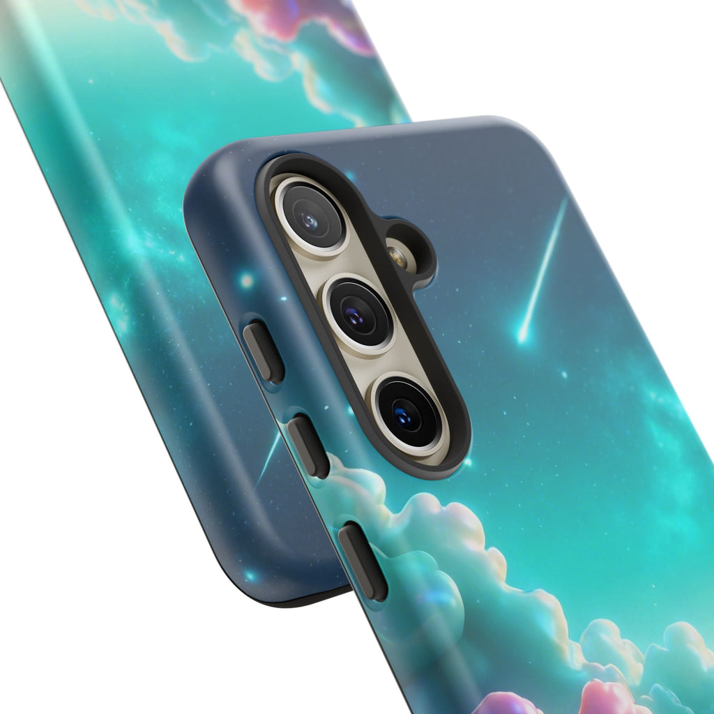 Dreamy Pastel Clouds with Shooting Star phone case Printify