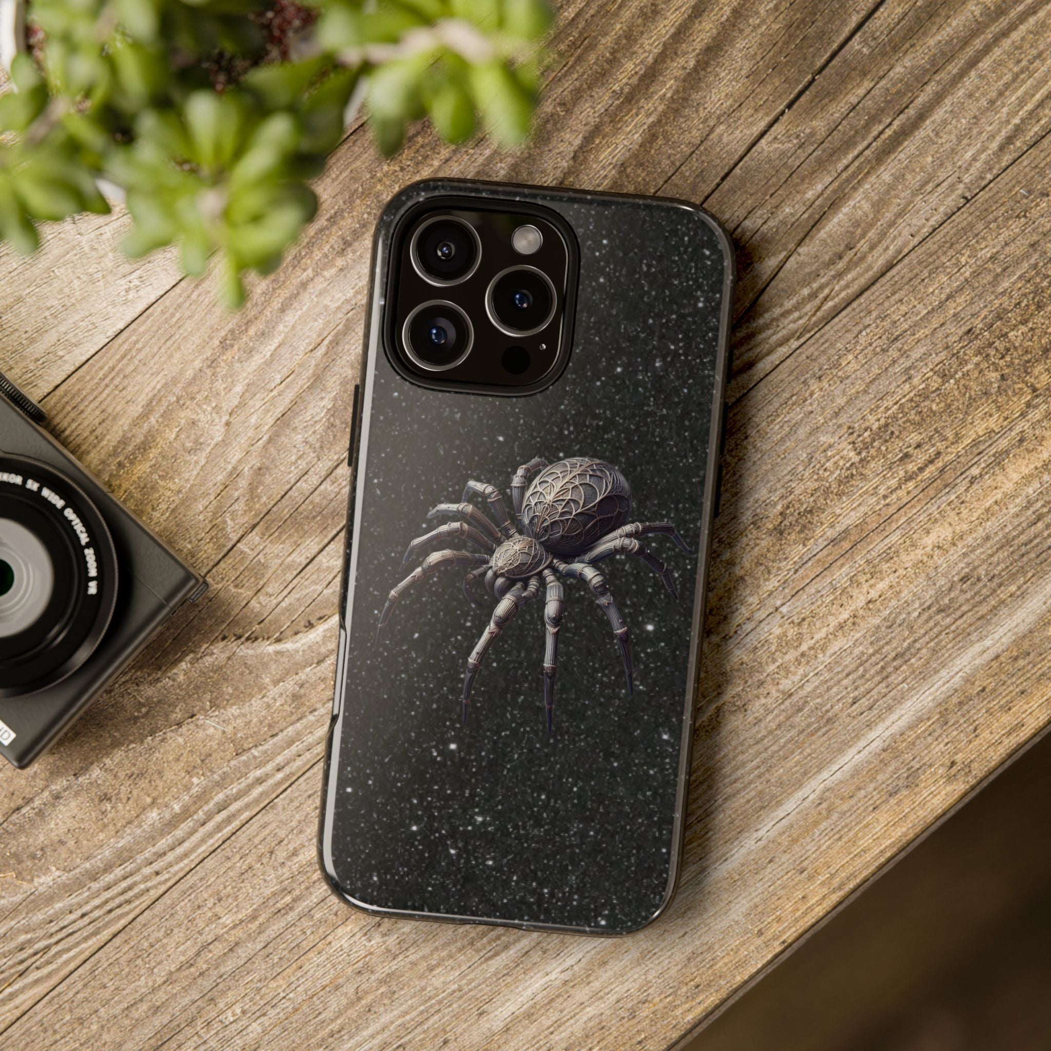 Spider Night Tough Phone Case — Dark Space Tarantula iPhone Cover Printify