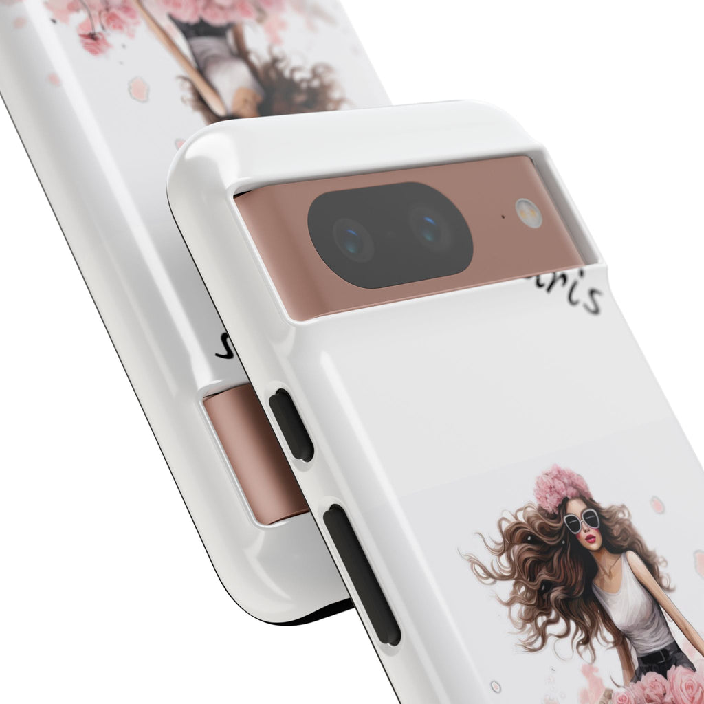 Paris Rose Bicycle woman phone case | Floral iPhone case Printify