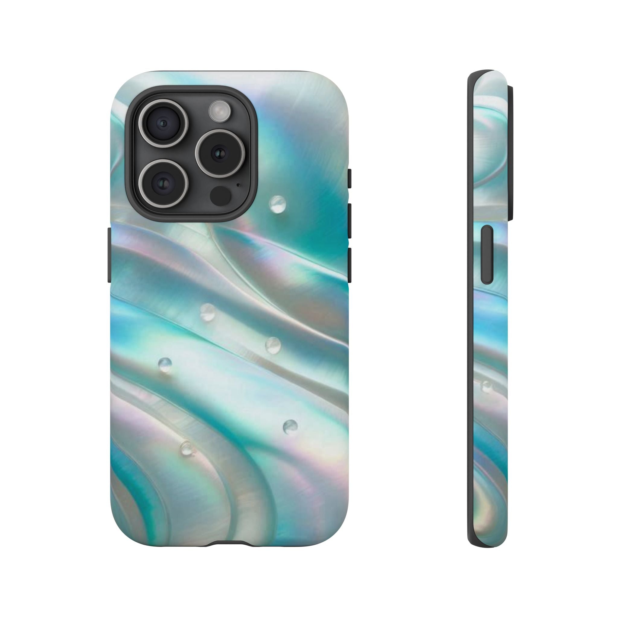 Iridescent Pearl Wave phone case | Tough Cases Printify