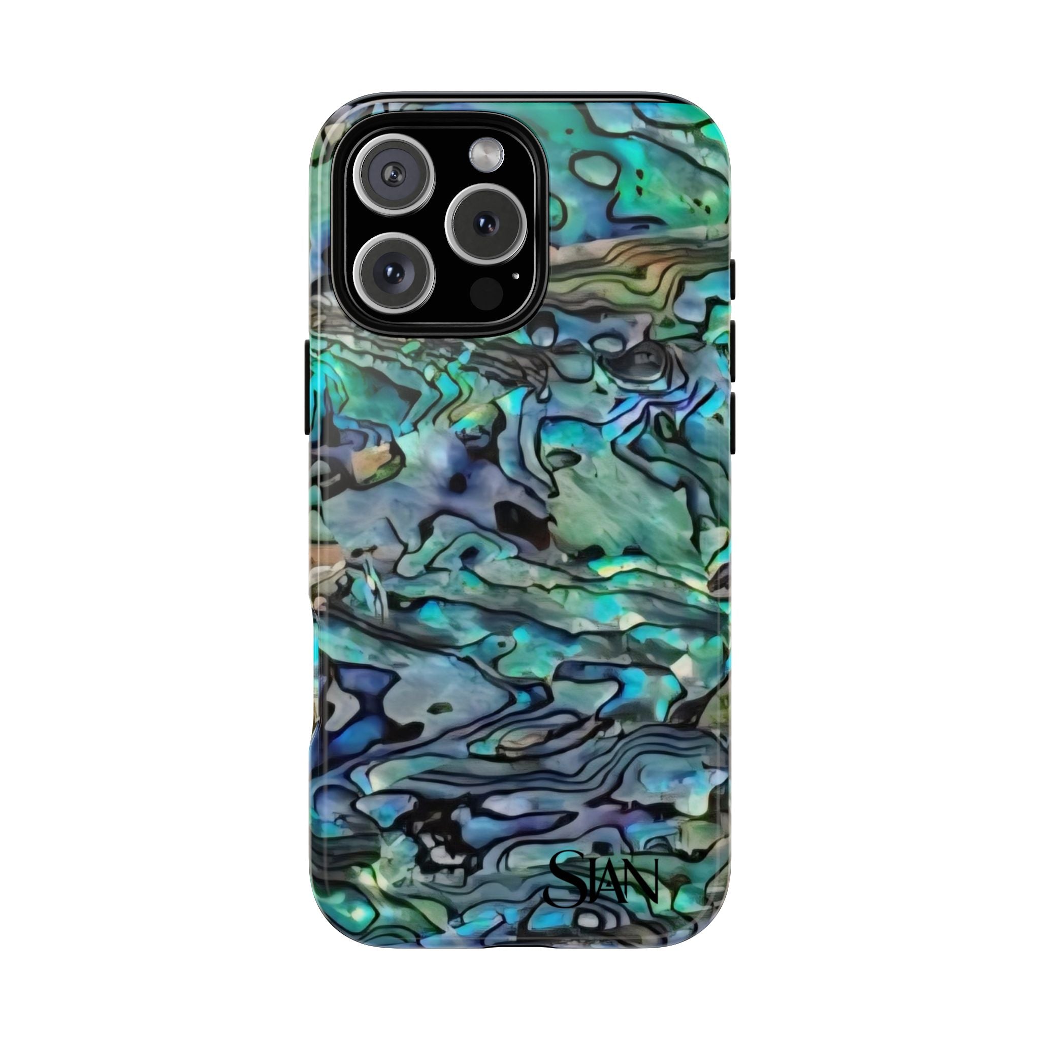 Abalone Shell Pattern Phone Case | Iridescent Ocean Swirl Protective Cover Printify