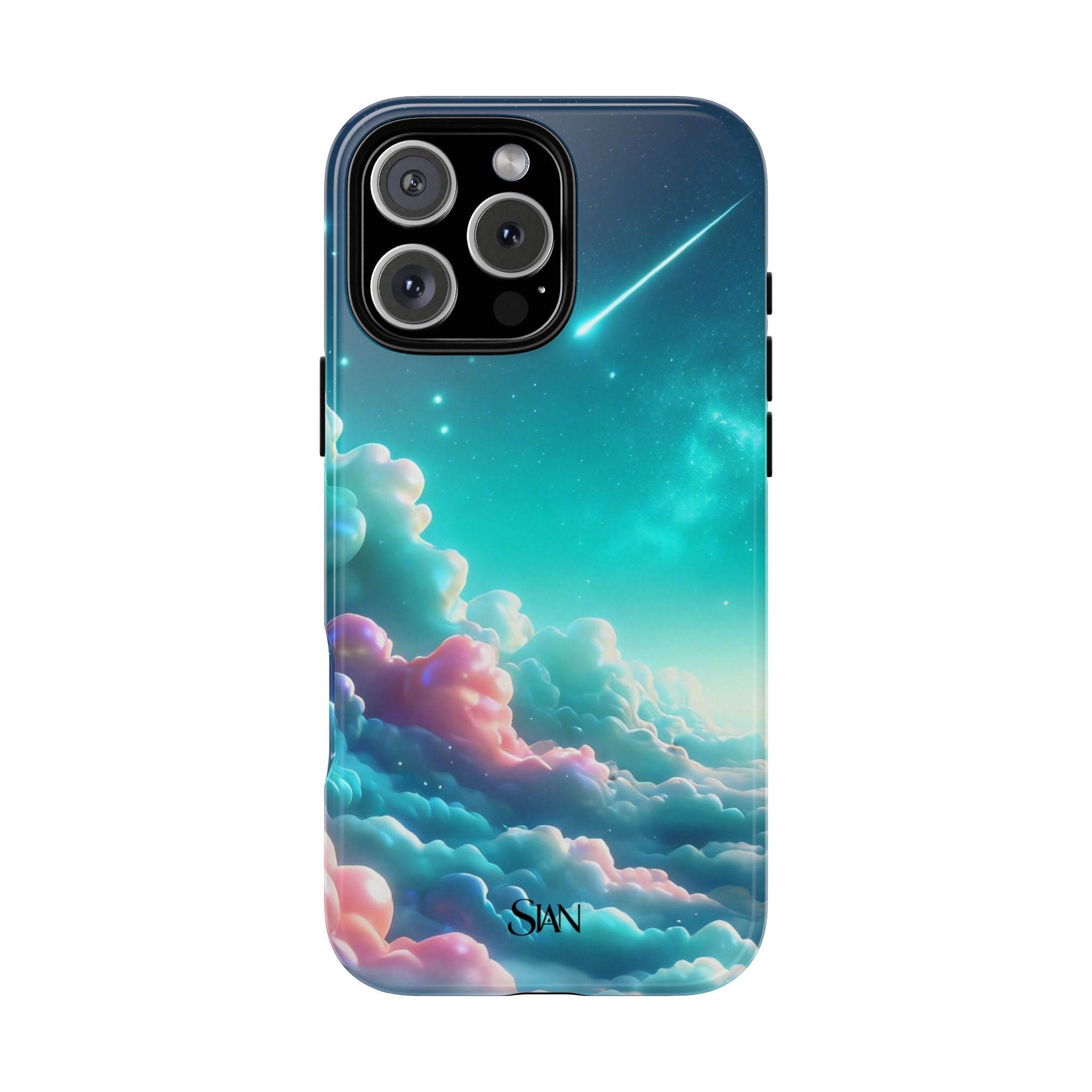 Dreamy Pastel Clouds with Shooting Star phone case Printify