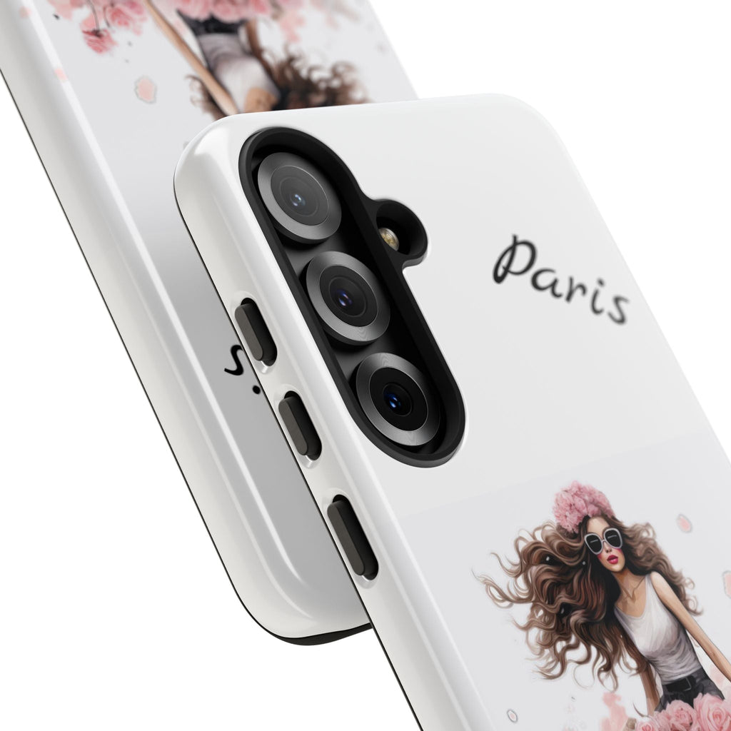 Paris Rose Bicycle woman phone case | Floral iPhone case Printify