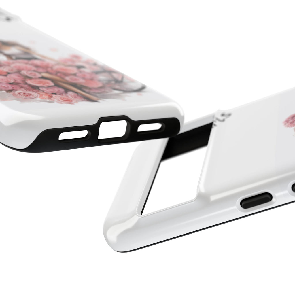 Paris Rose Bicycle woman phone case | Floral iPhone case Printify