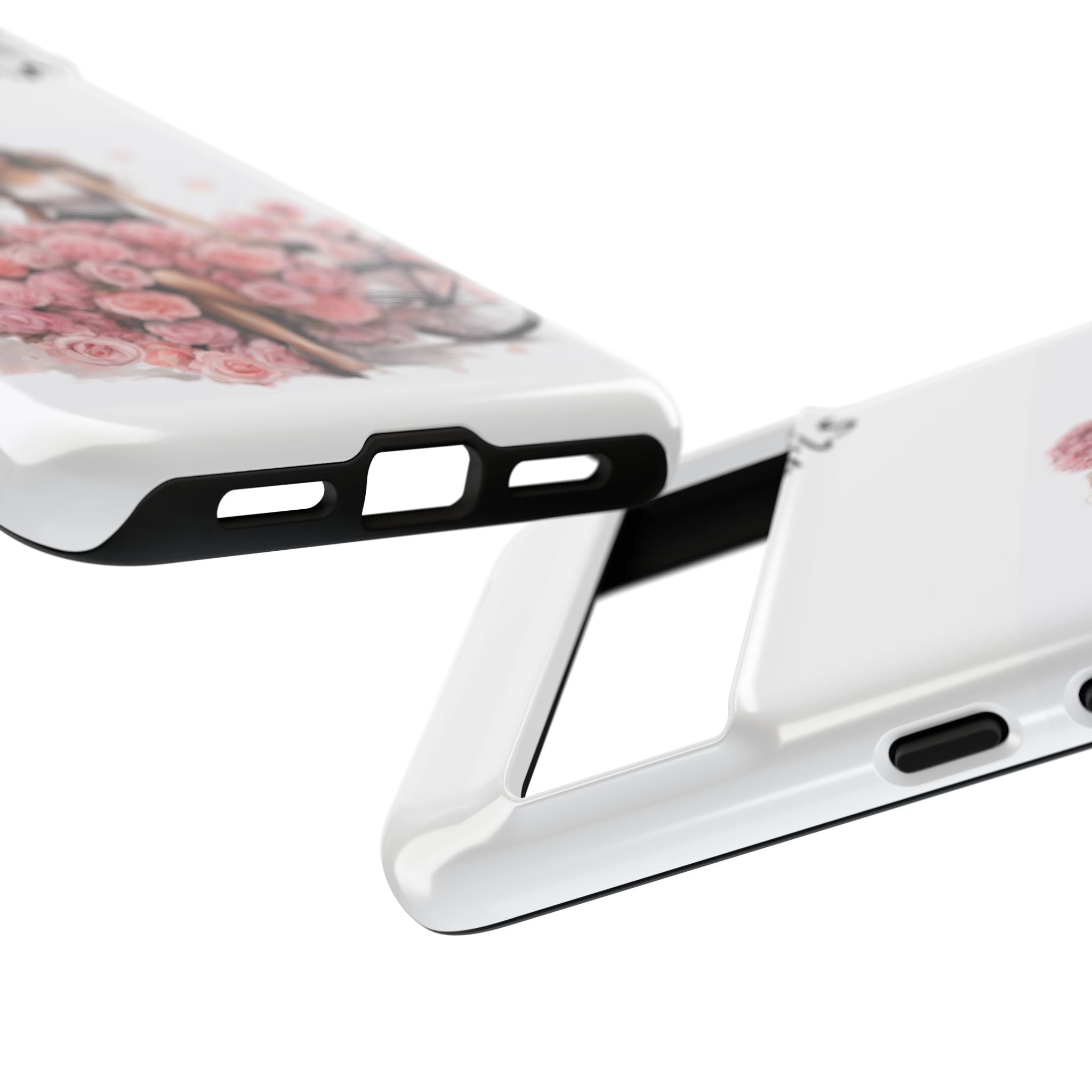 Paris Rose Bicycle woman phone case | Floral iPhone case Printify