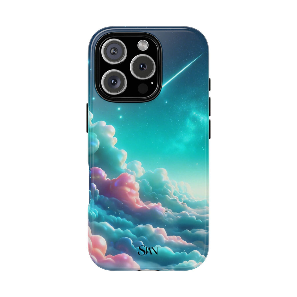 Dreamy Pastel Clouds with Shooting Star phone case Printify