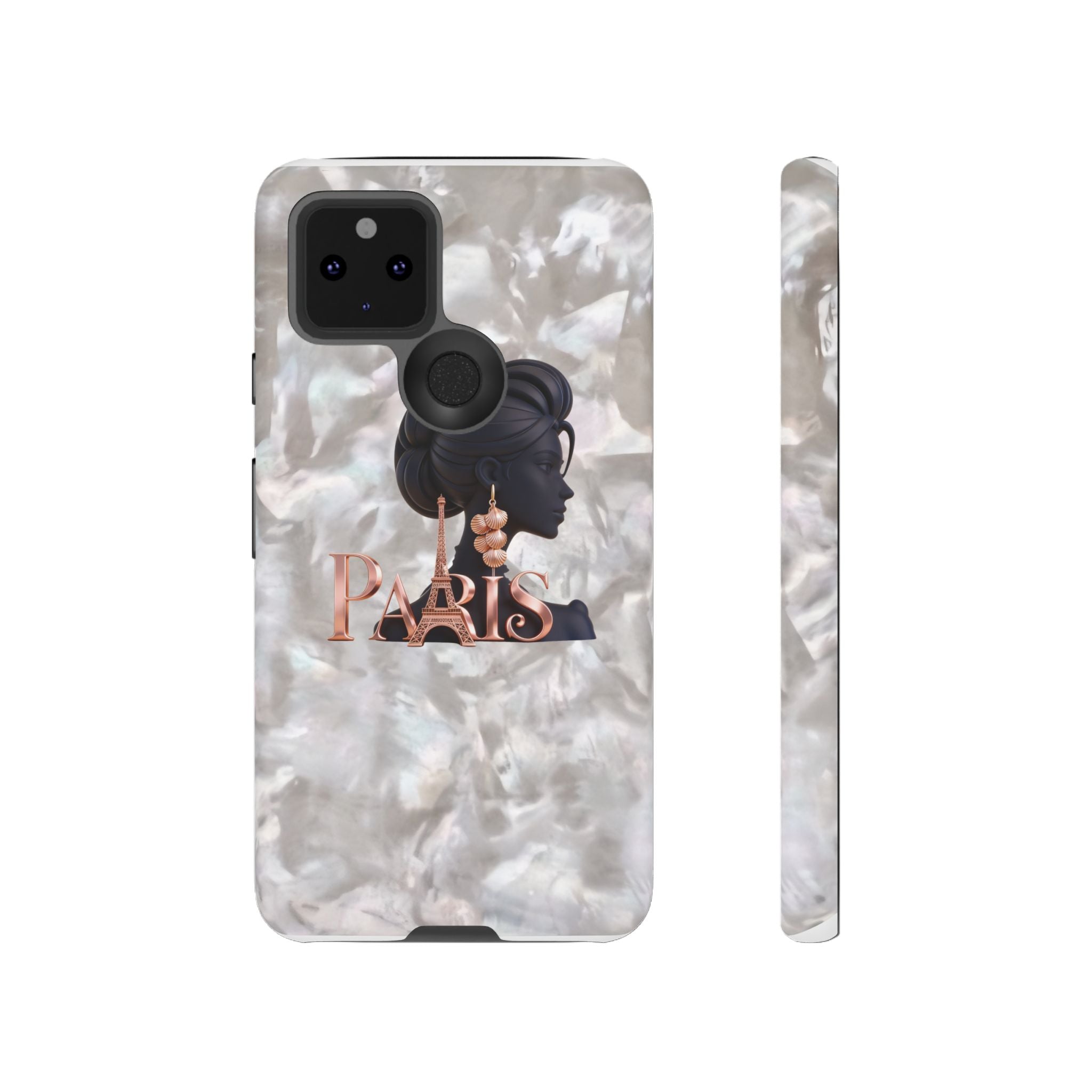 Paris Silhouette Pearl Phone Case — Tough Protective Smartphone Cover Printify