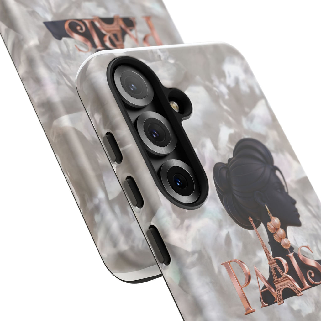 Paris Silhouette Pearl Phone Case — Tough Protective Smartphone Cover Printify