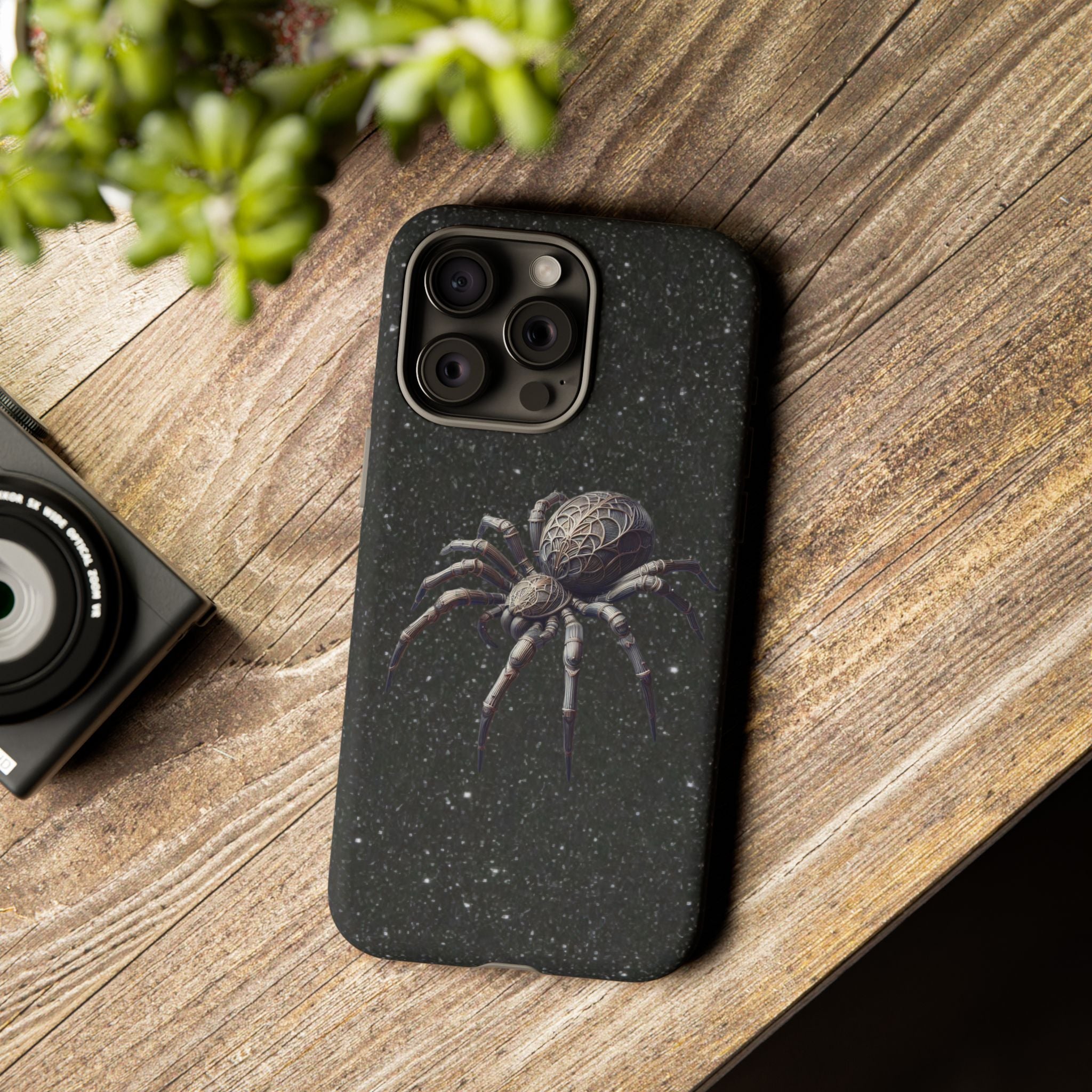 Spider Night Tough Phone Case — Dark Space Tarantula iPhone Cover Printify