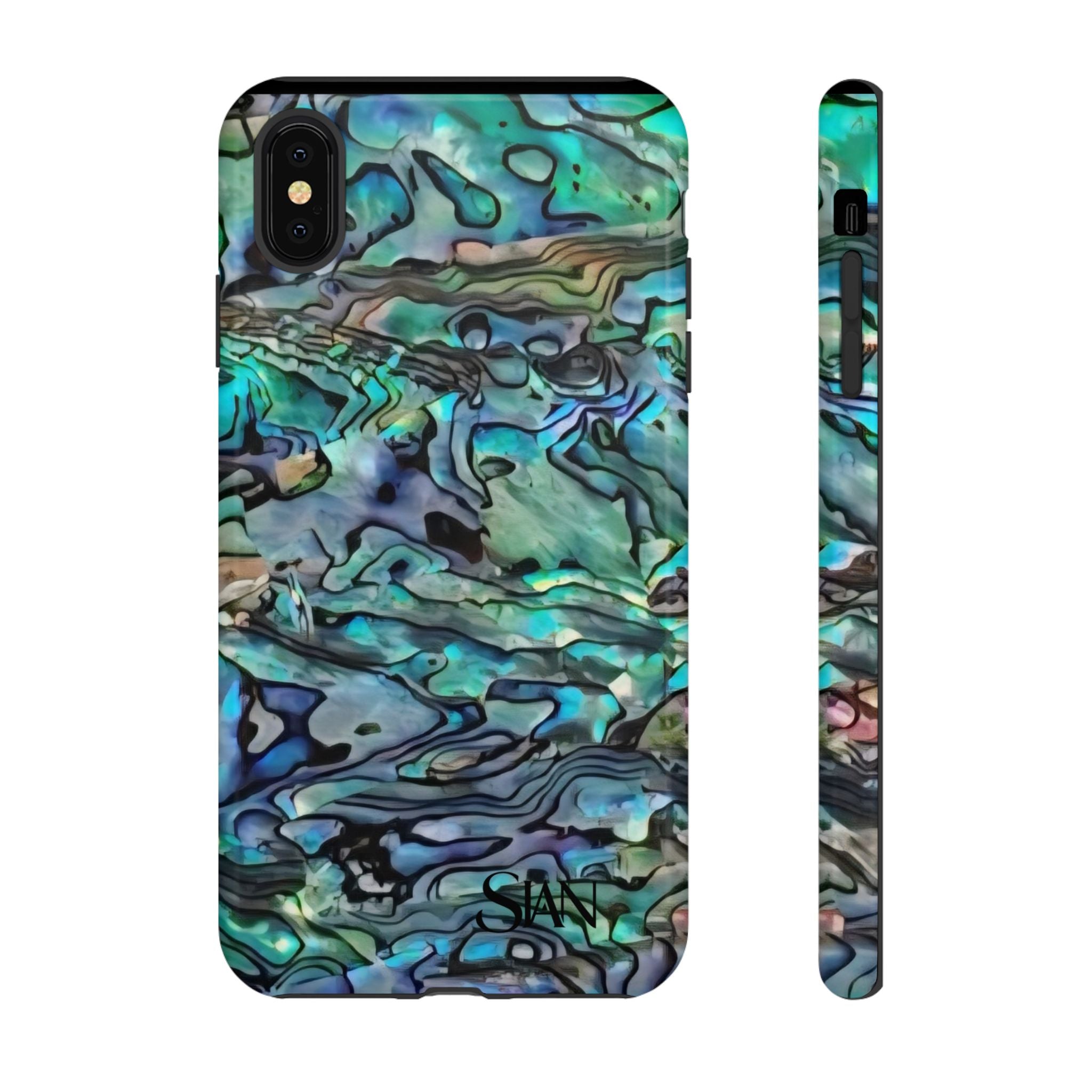 Abalone Shell Pattern Phone Case | Iridescent Ocean Swirl Protective Cover Printify