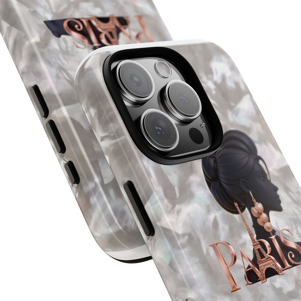 Paris Silhouette Pearl Phone Case — Tough Protective Smartphone Cover Printify