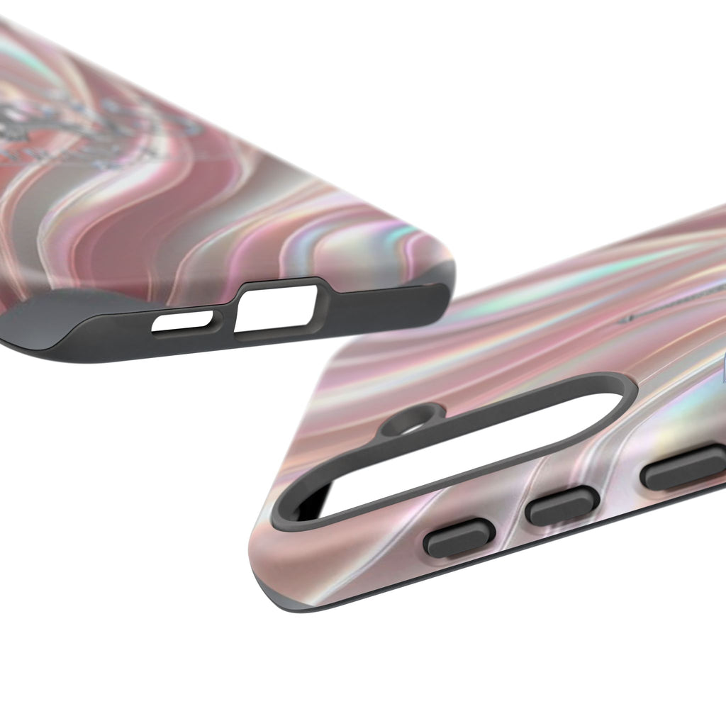 Paris Eiffel Phone Case — Iridescent Swirl Tough Case Printify