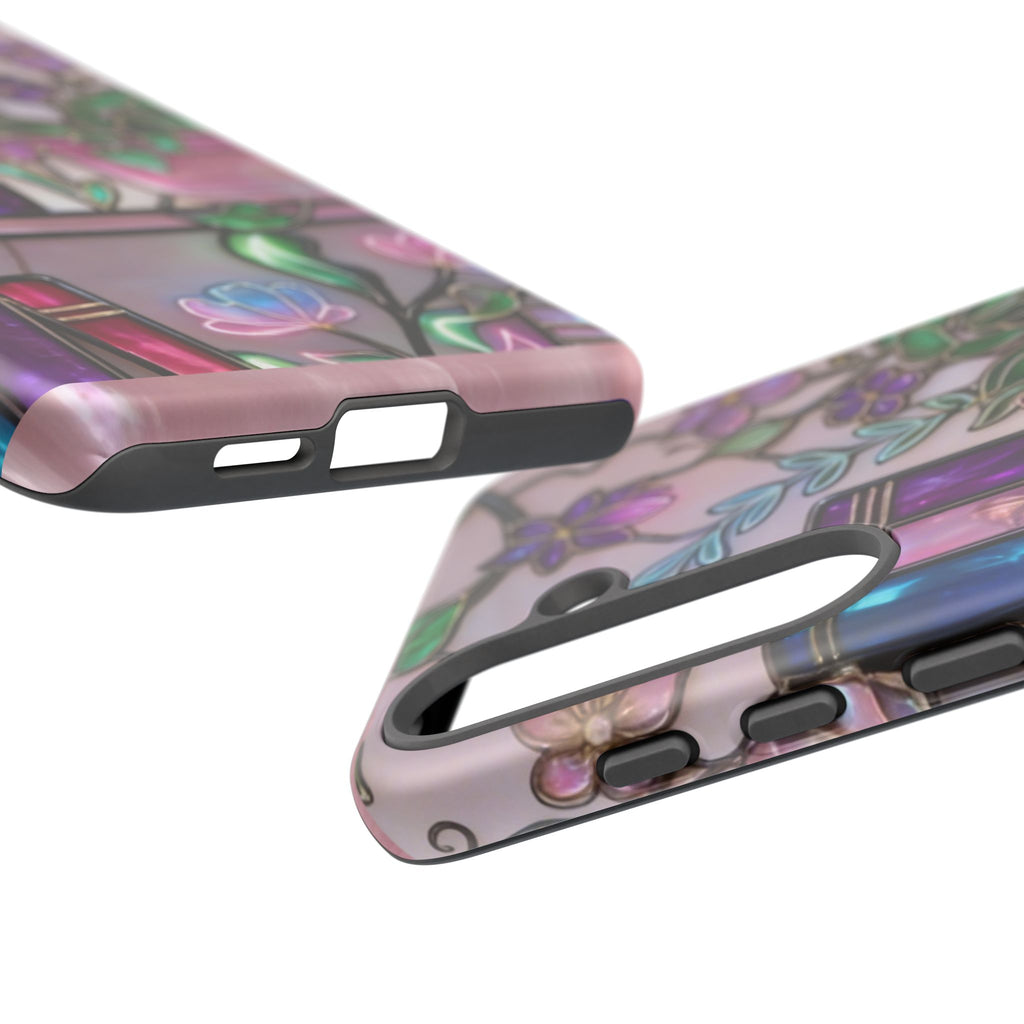 Floral Bookshelf Phone Case — Pastel Botanicals & Magical Book Art Printify