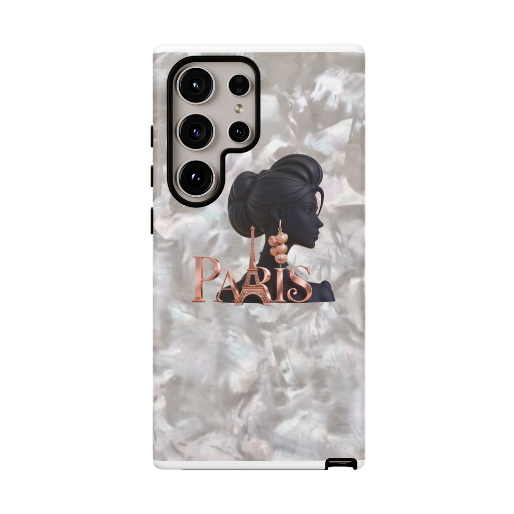 Paris Silhouette Pearl Phone Case — Tough Protective Smartphone Cover Printify