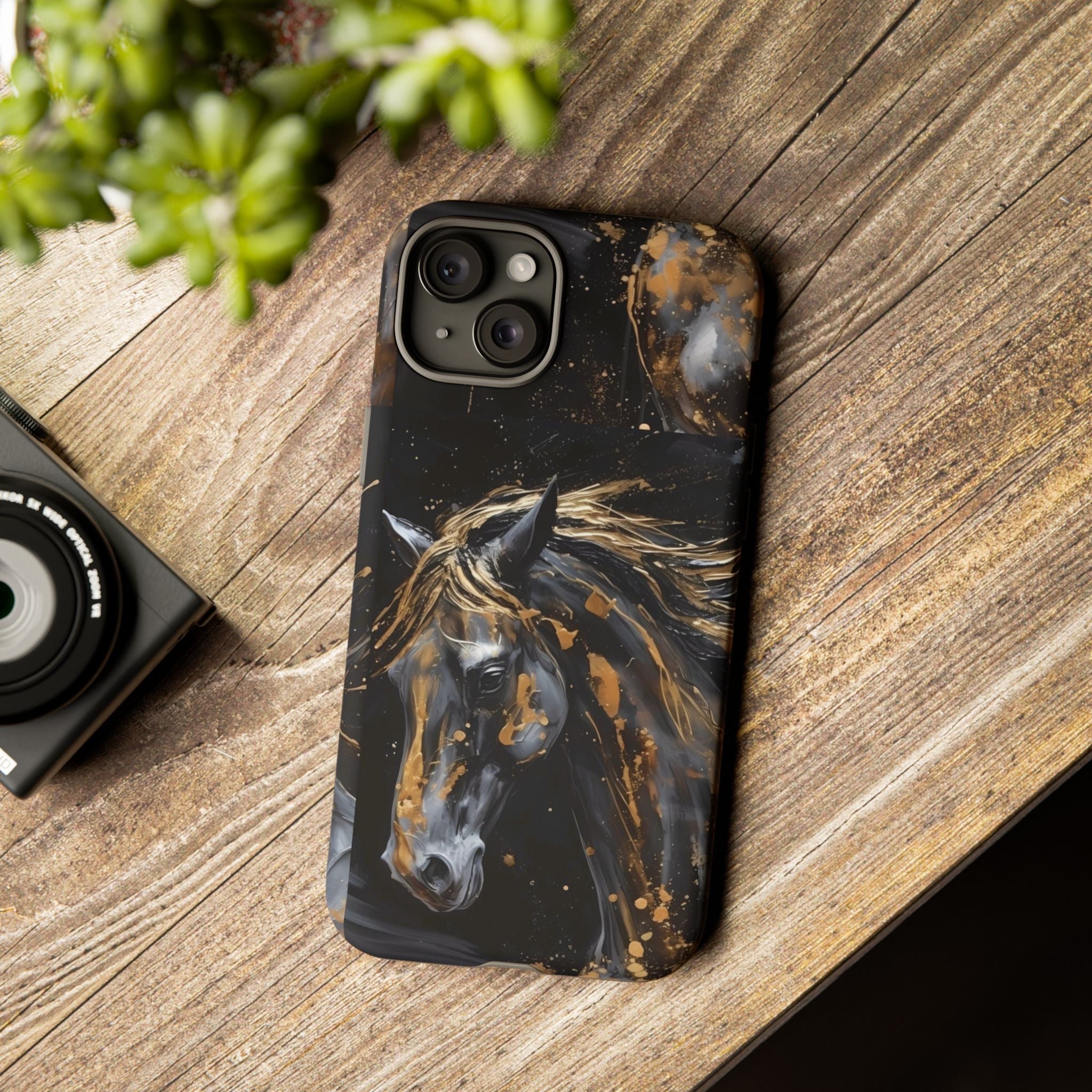 Golden Paint Horse Phone Case | Tough Case Printify