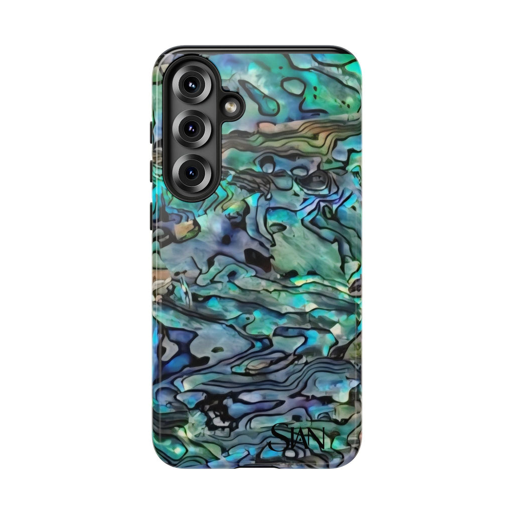 Abalone Shell Pattern Phone Case | Iridescent Ocean Swirl Protective Cover Printify