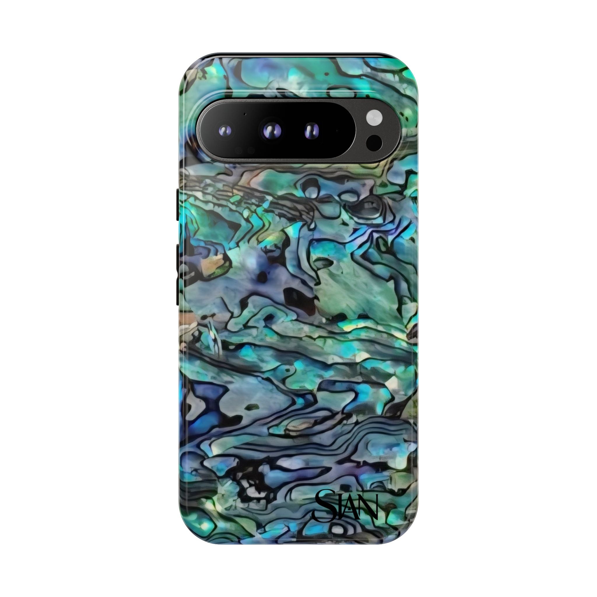 Abalone Shell Pattern Phone Case | Iridescent Ocean Swirl Protective Cover Printify