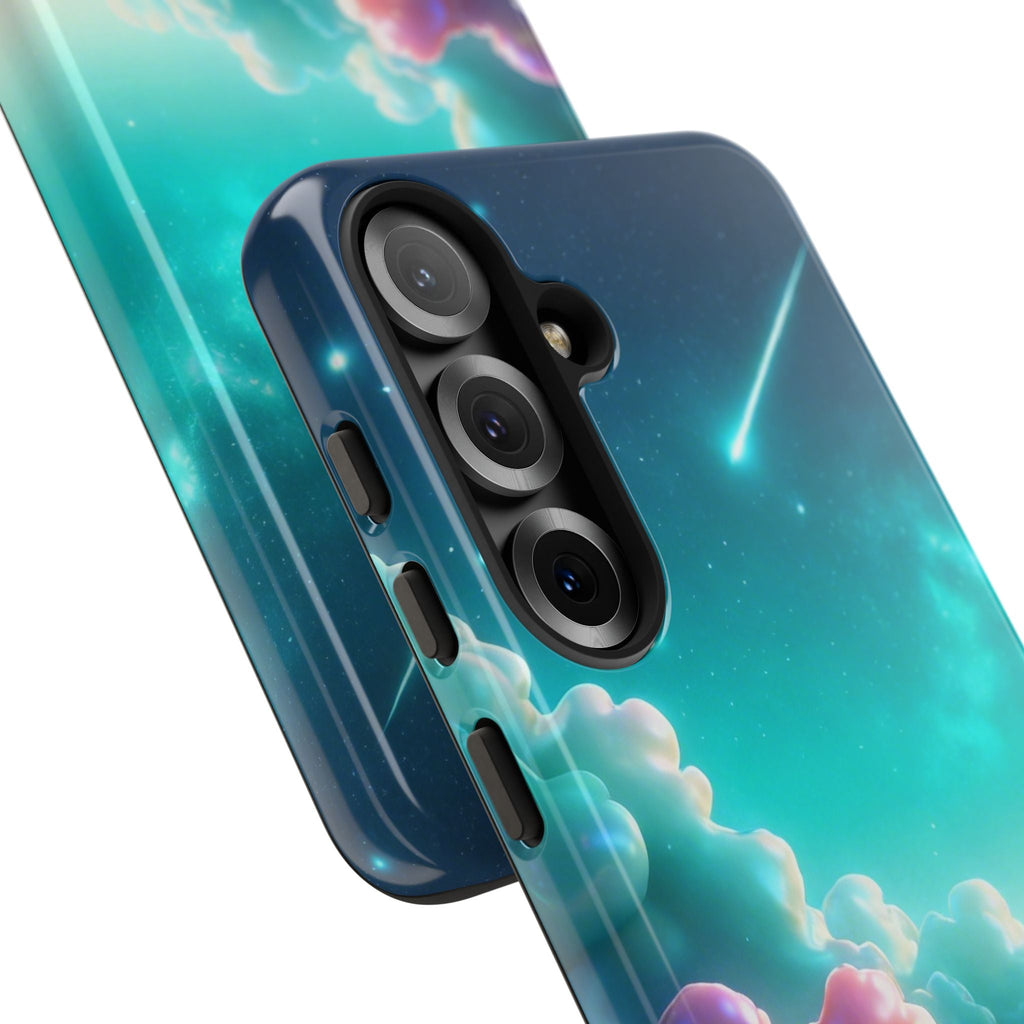 Dreamy Pastel Clouds with Shooting Star phone case Printify