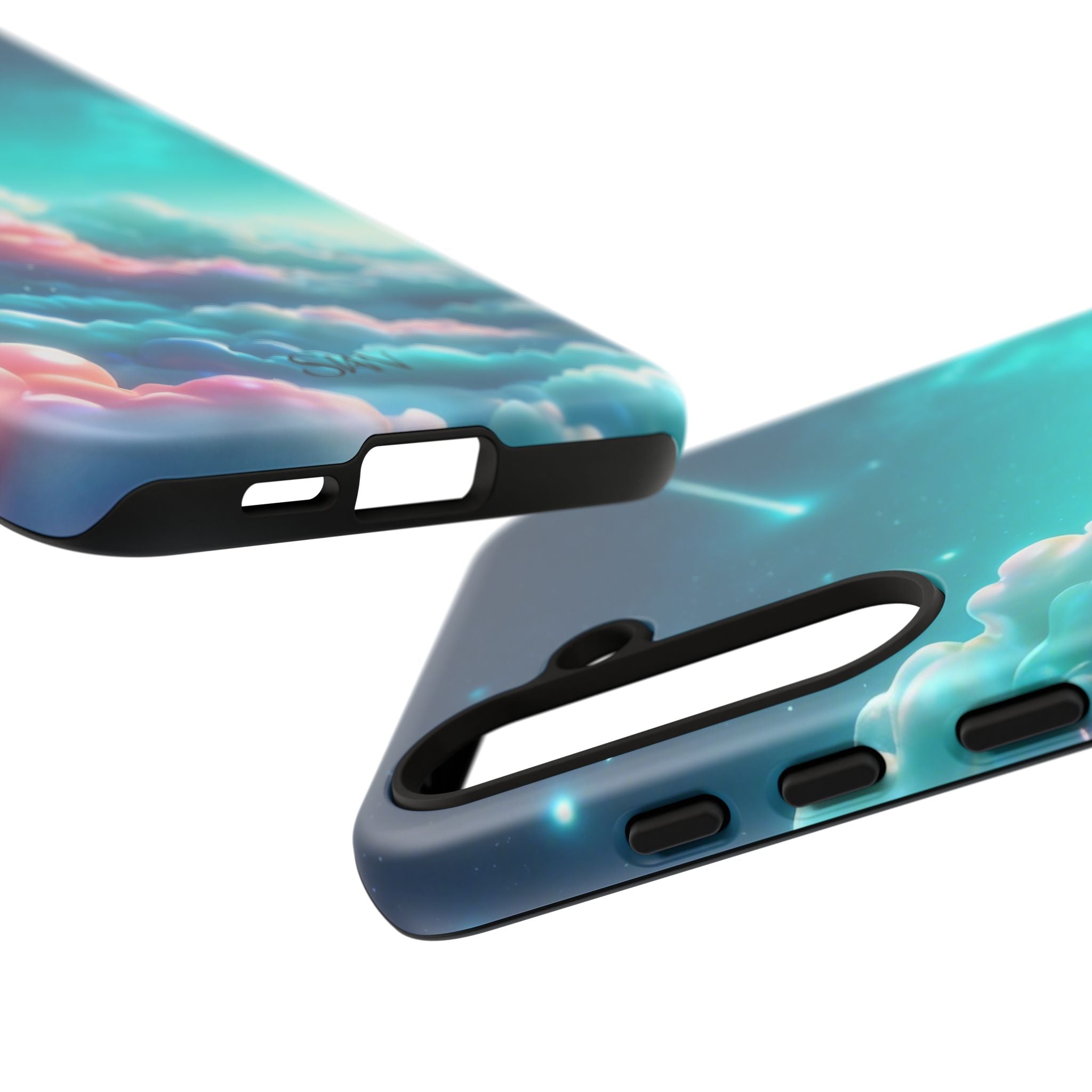 Dreamy Pastel Clouds with Shooting Star phone case Printify