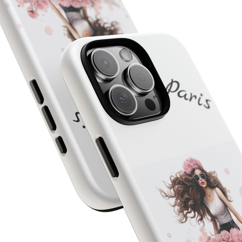 Paris Rose Bicycle woman phone case | Floral iPhone case Printify