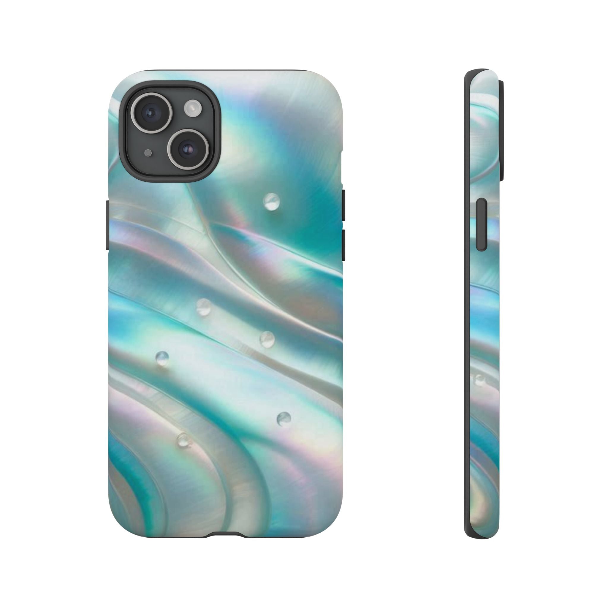Iridescent Pearl Wave phone case | Tough Cases Printify