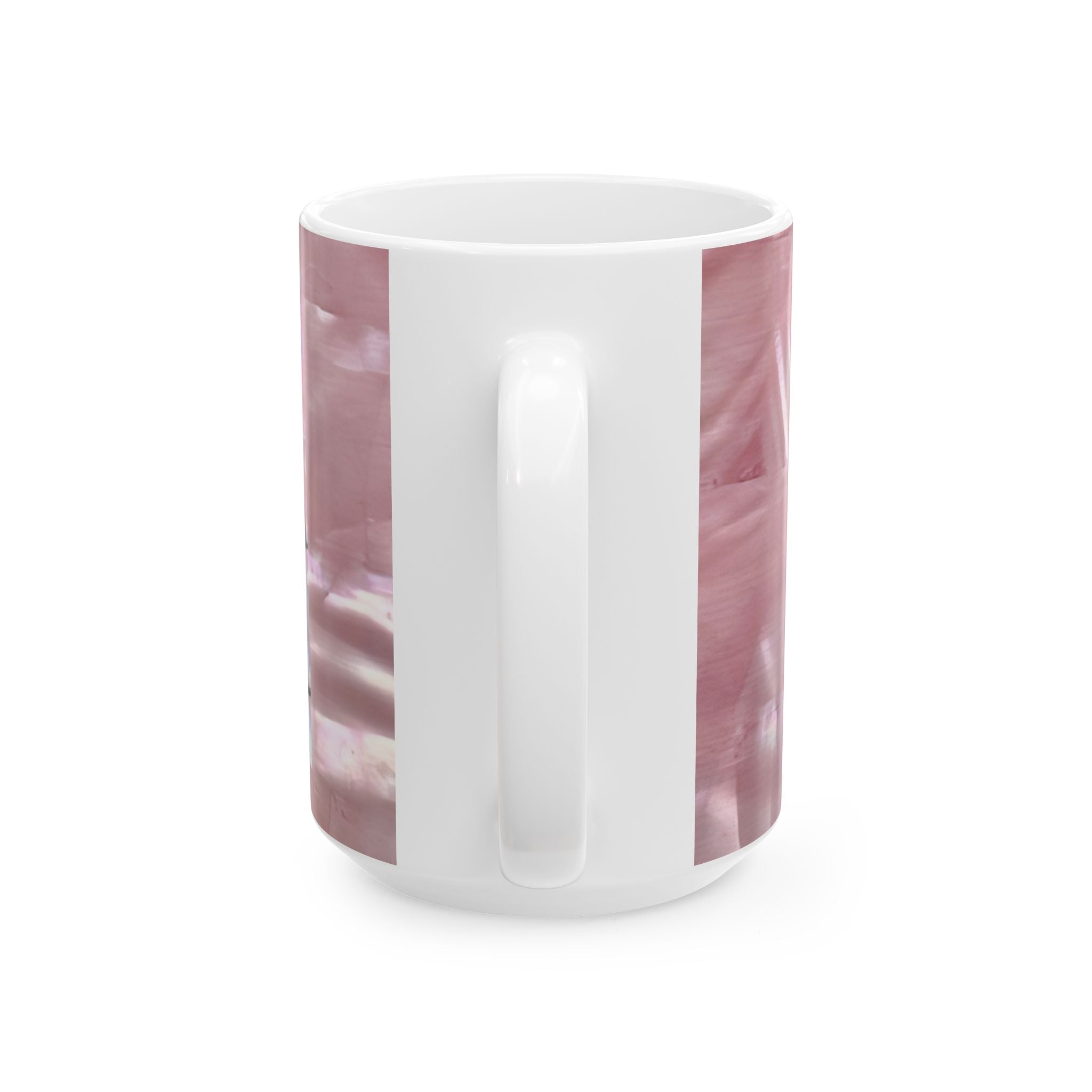 Color Glass Bookshelf  Mug — Pink Stained-Glass Book Lover Coffee Cup (11oz/15oz) Printify