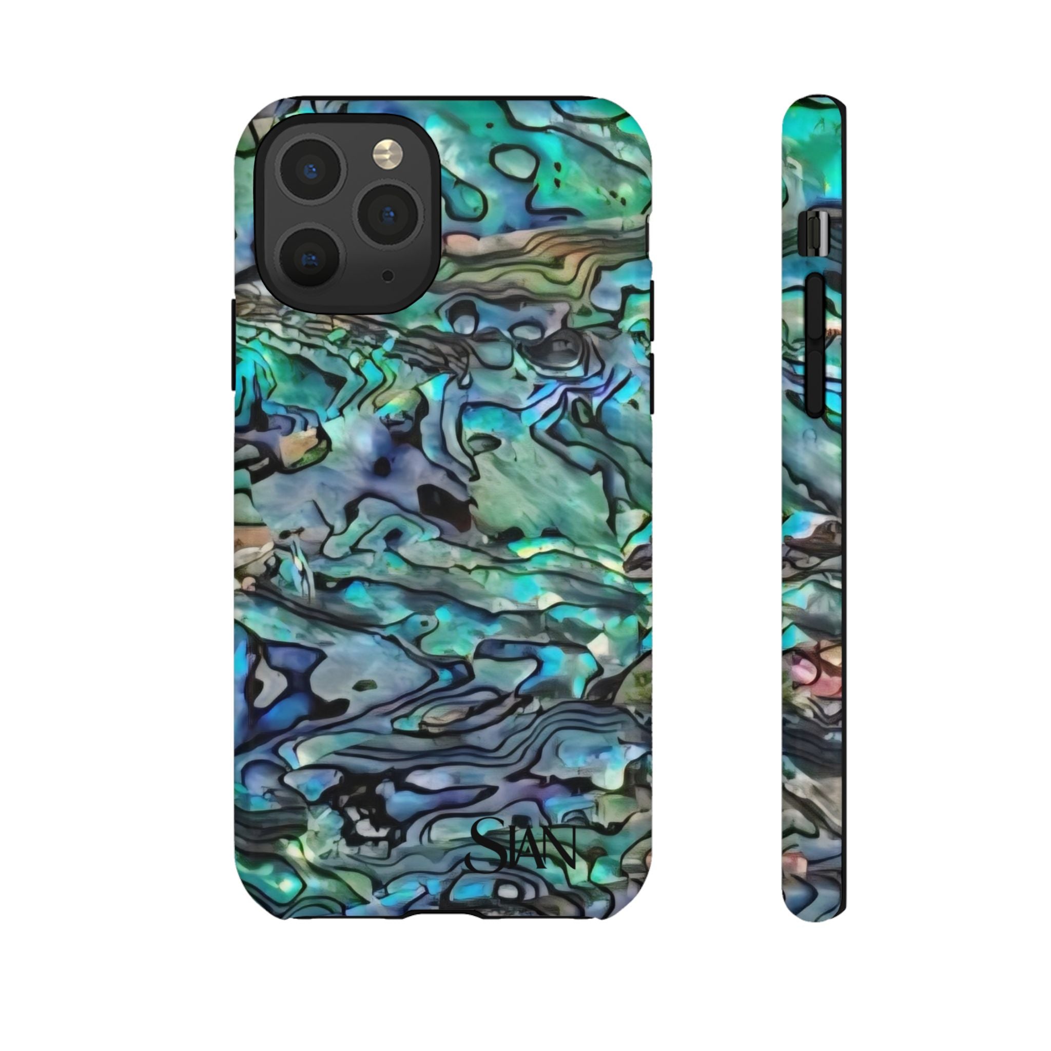 Abalone Shell Pattern Phone Case | Iridescent Ocean Swirl Protective Cover Printify