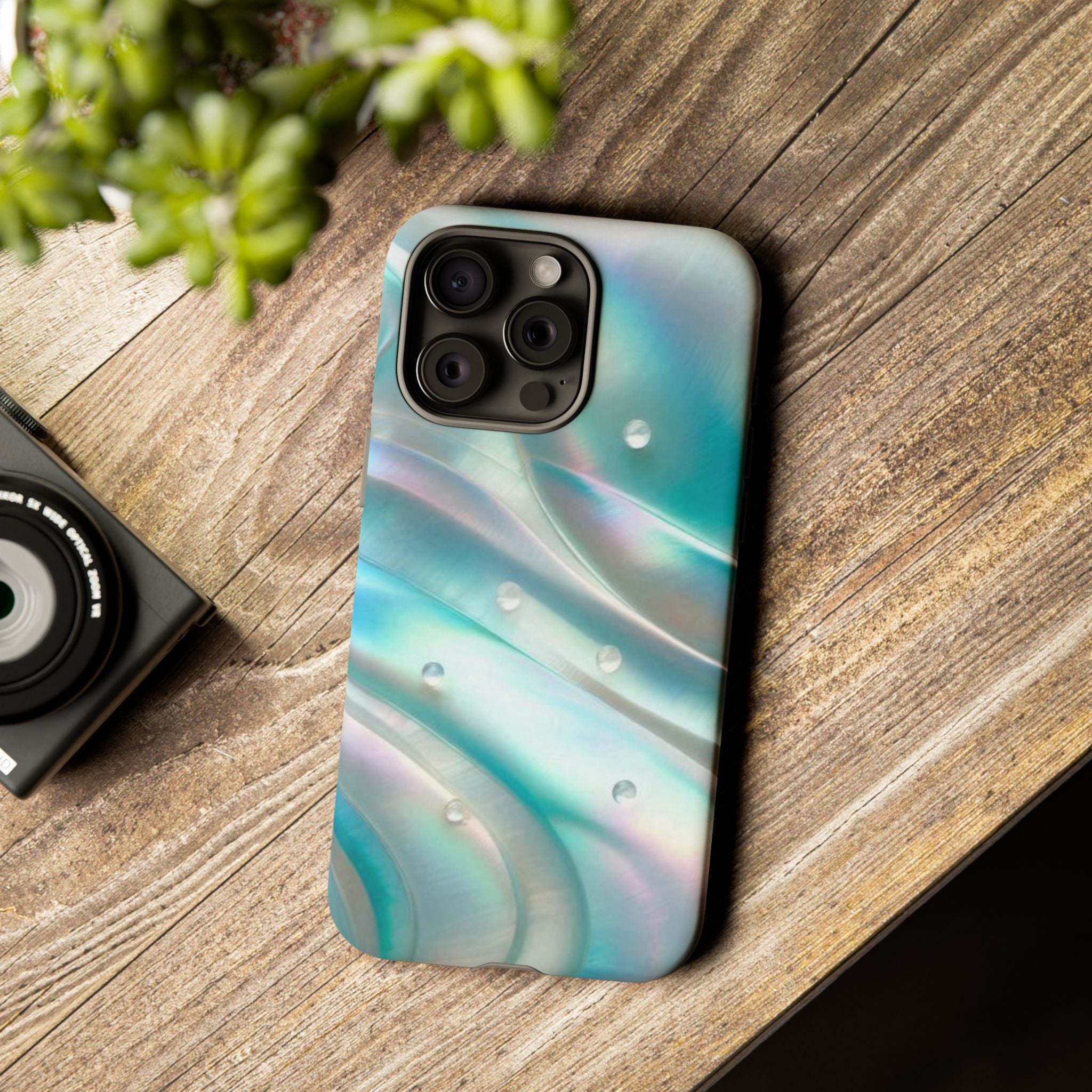Iridescent Pearl Wave phone case | Tough Cases Printify