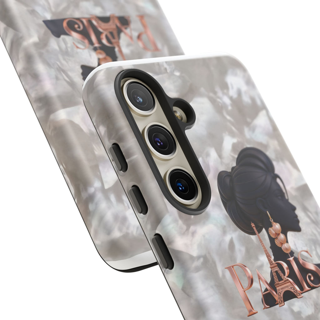 Paris Silhouette Pearl Phone Case — Tough Protective Smartphone Cover Printify