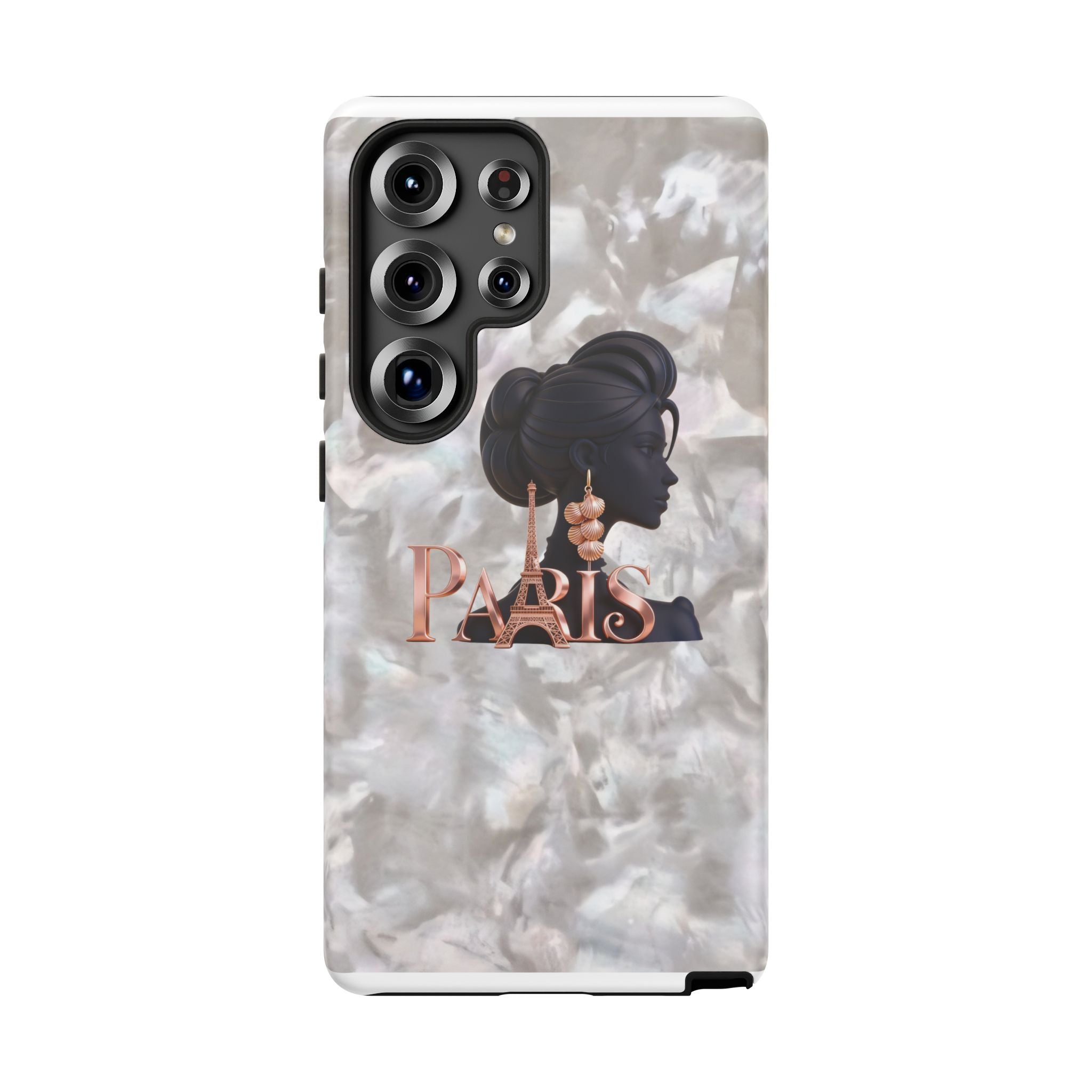Paris Silhouette Pearl Phone Case — Tough Protective Smartphone Cover Printify