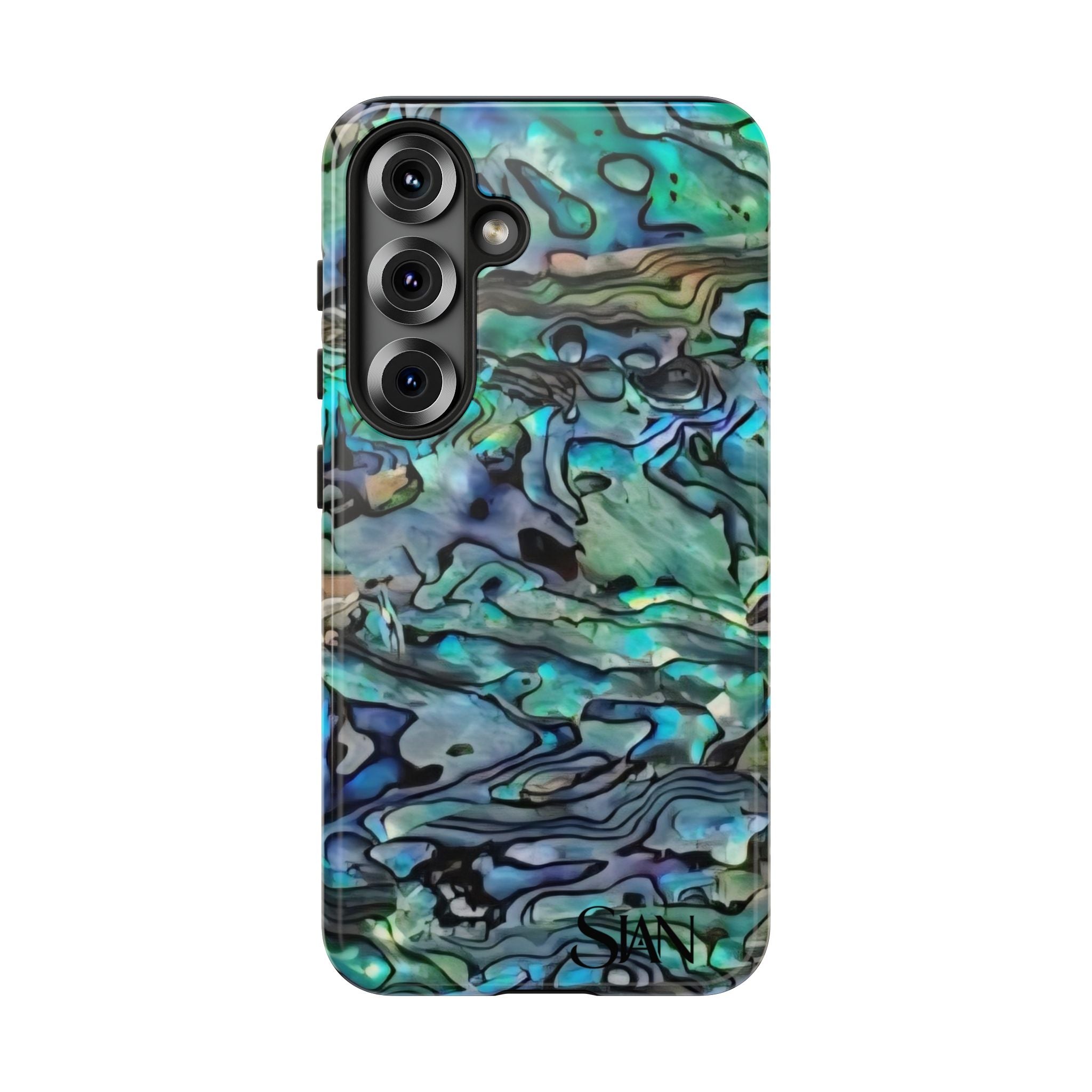 Abalone Shell Pattern Phone Case | Iridescent Ocean Swirl Protective Cover Printify