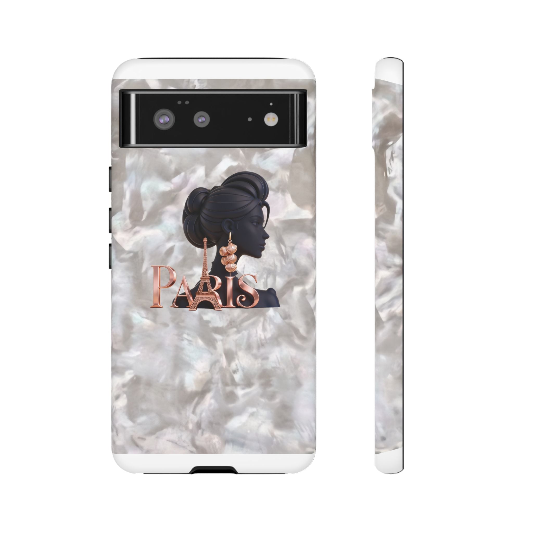 Paris Silhouette Pearl Phone Case — Tough Protective Smartphone Cover Printify