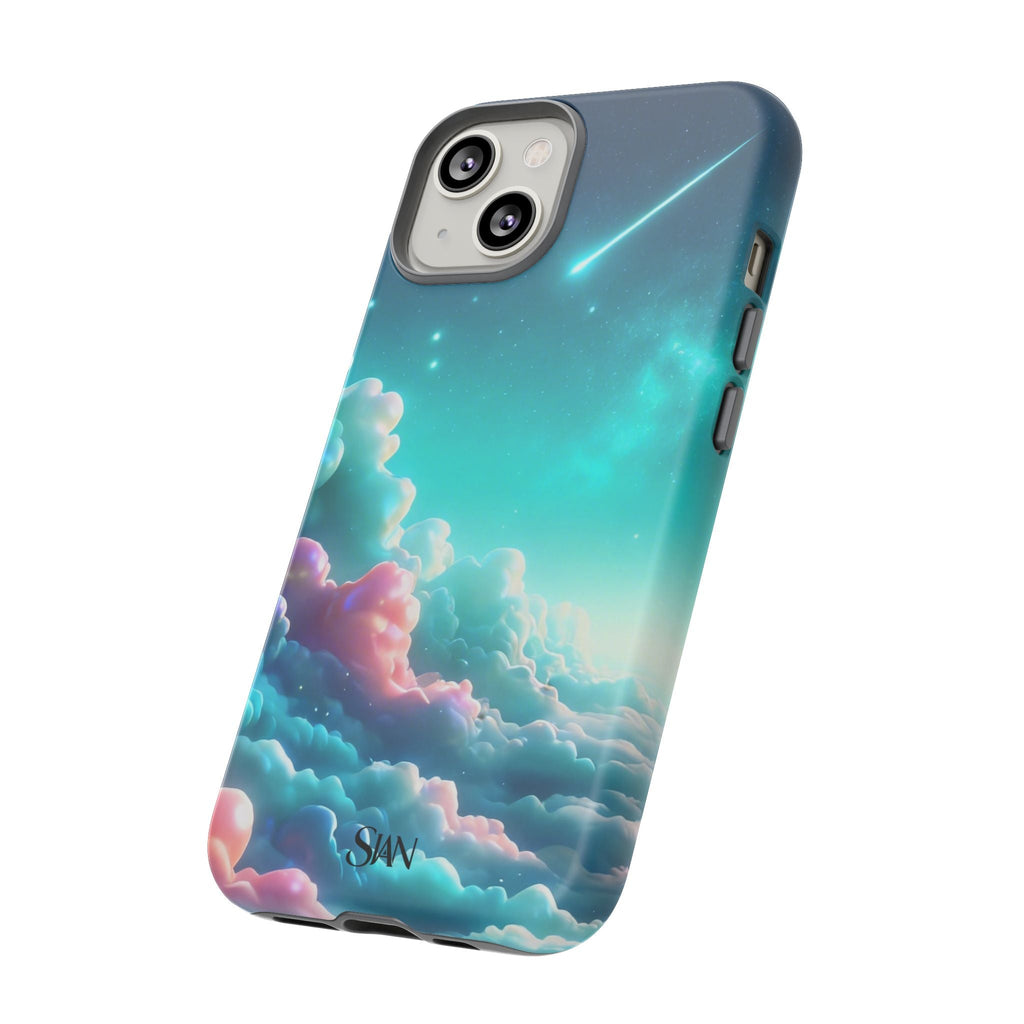 Dreamy Pastel Clouds with Shooting Star phone case Printify