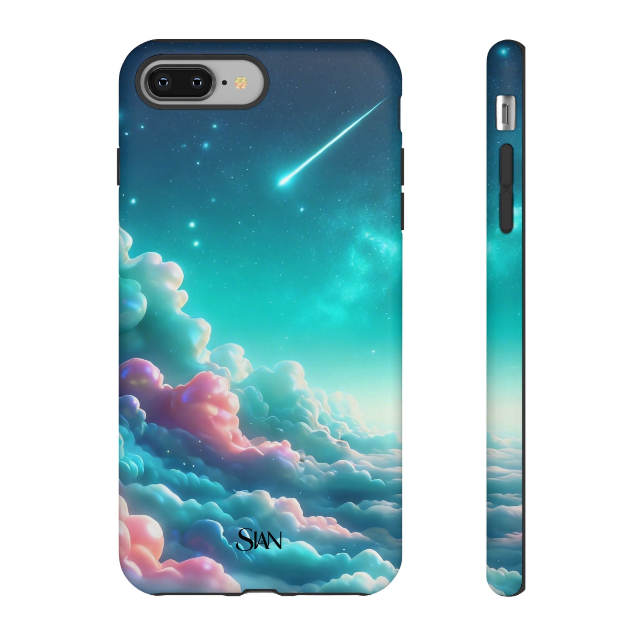 Dreamy Pastel Clouds with Shooting Star phone case Printify