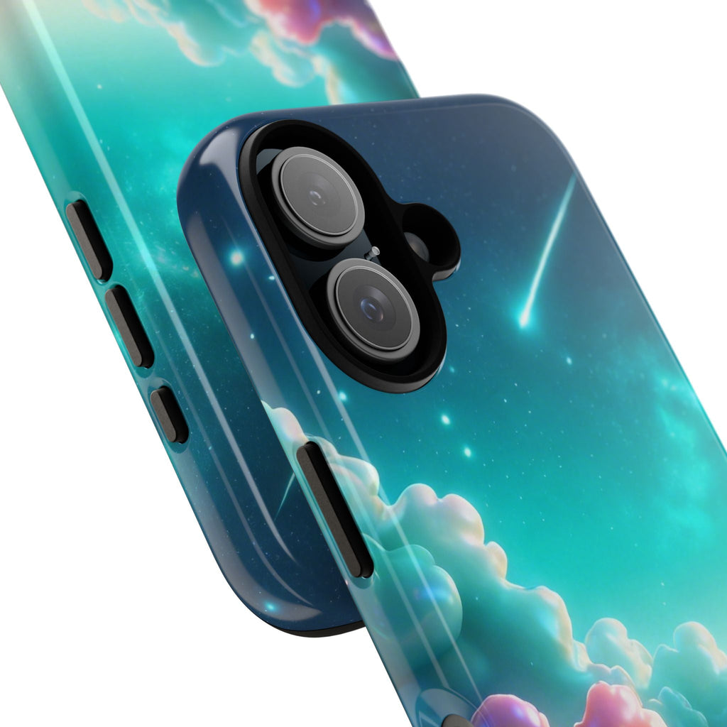 Dreamy Pastel Clouds with Shooting Star phone case Printify