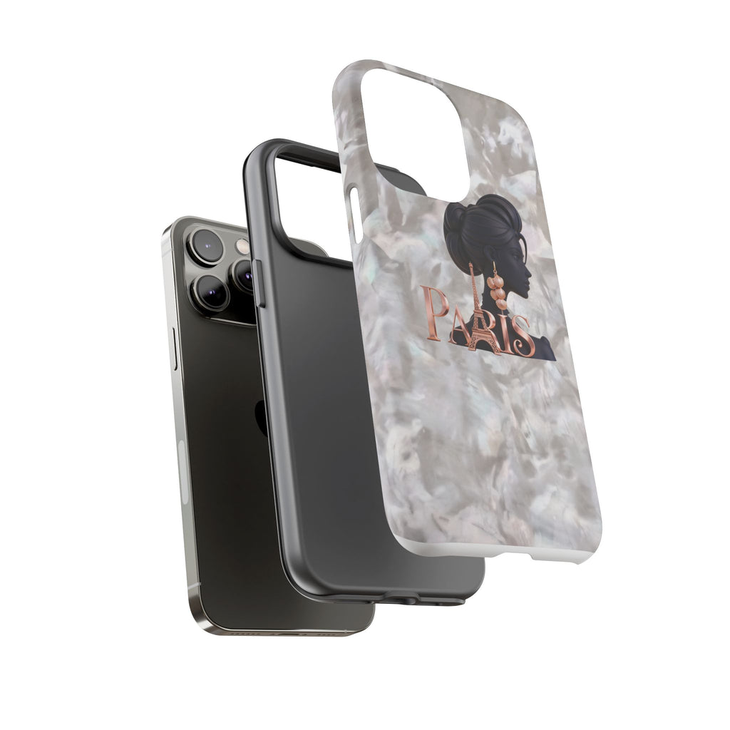 Paris Silhouette Pearl Phone Case — Tough Protective Smartphone Cover Printify