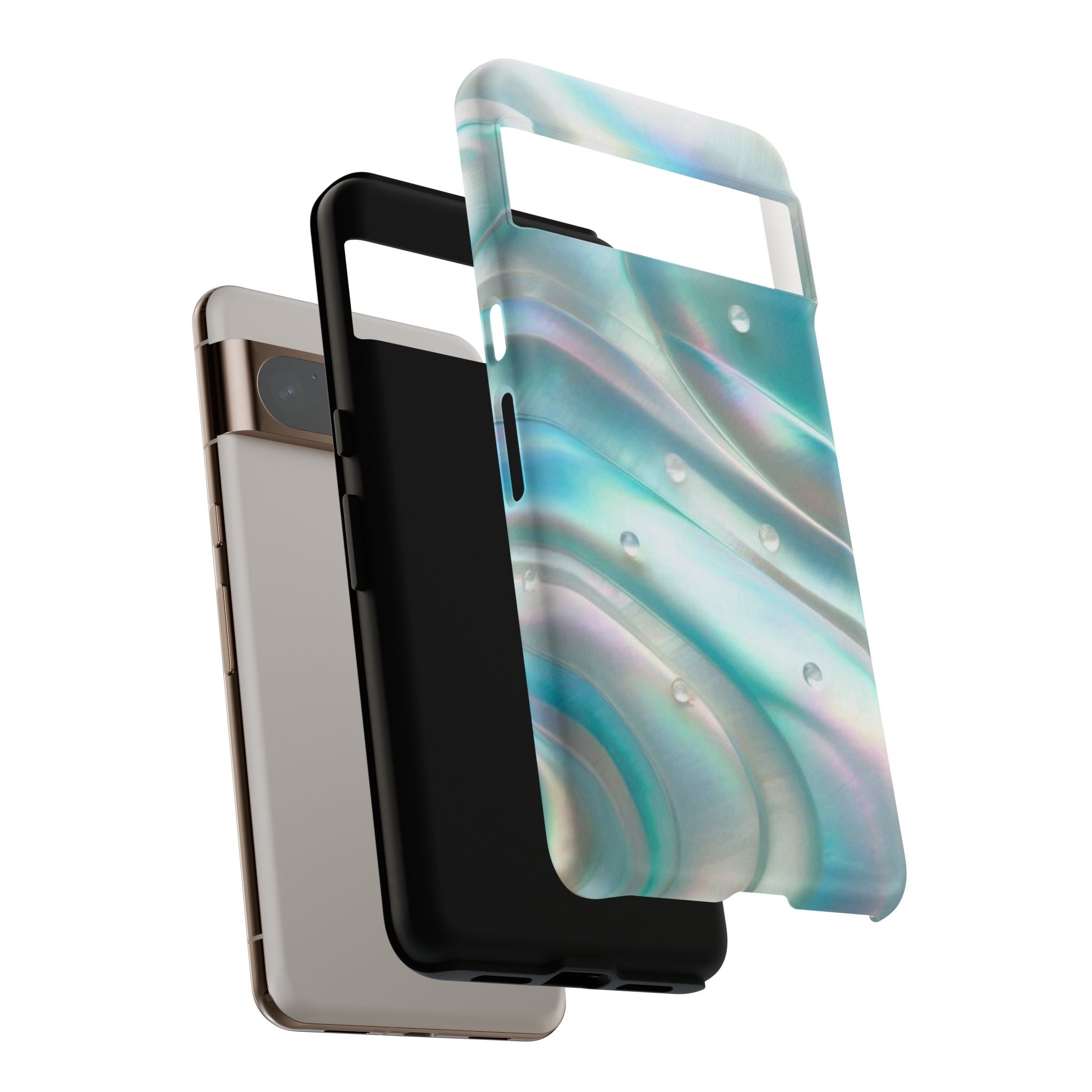 Iridescent Pearl Wave phone case | Tough Cases Printify