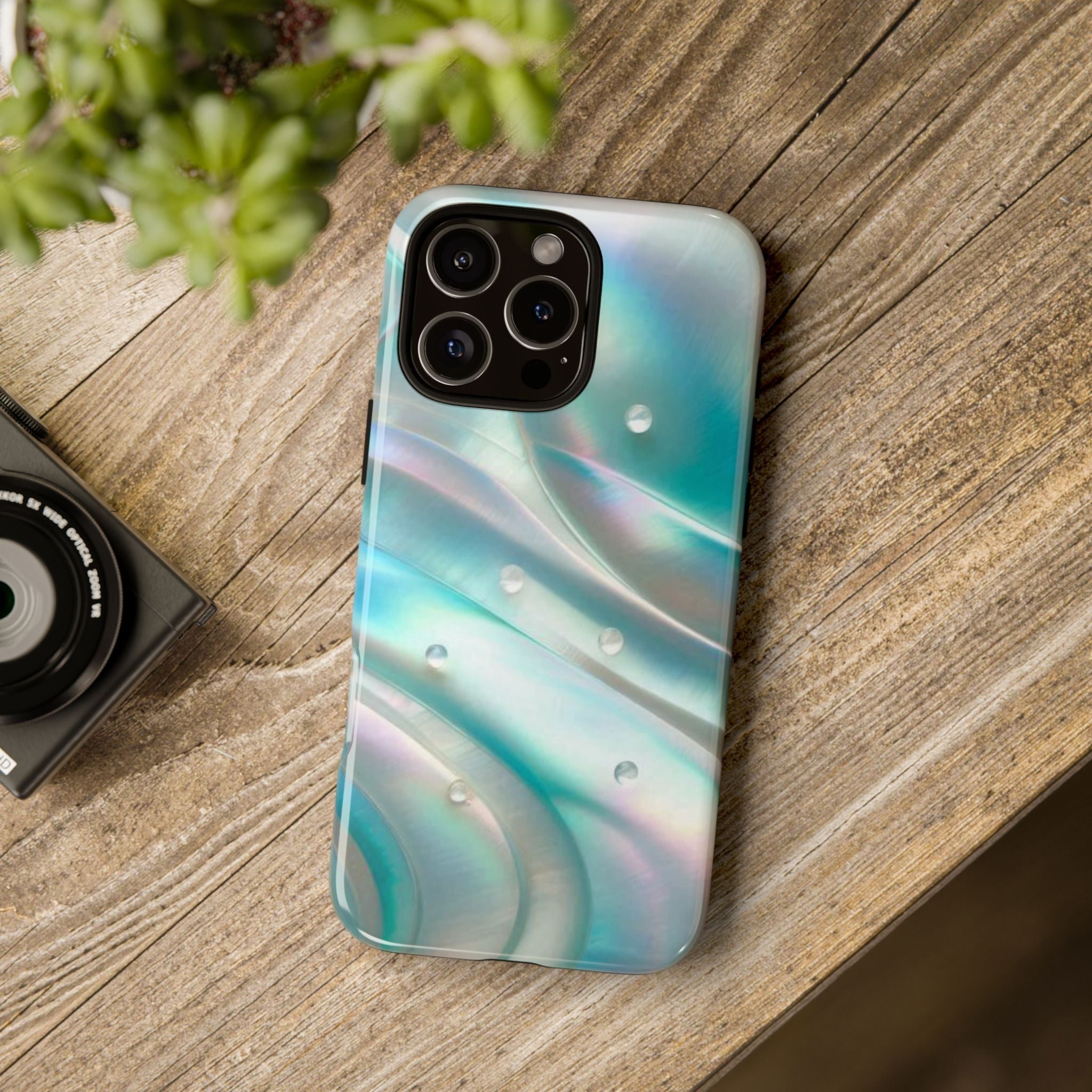 Iridescent Pearl Wave phone case | Tough Cases Printify