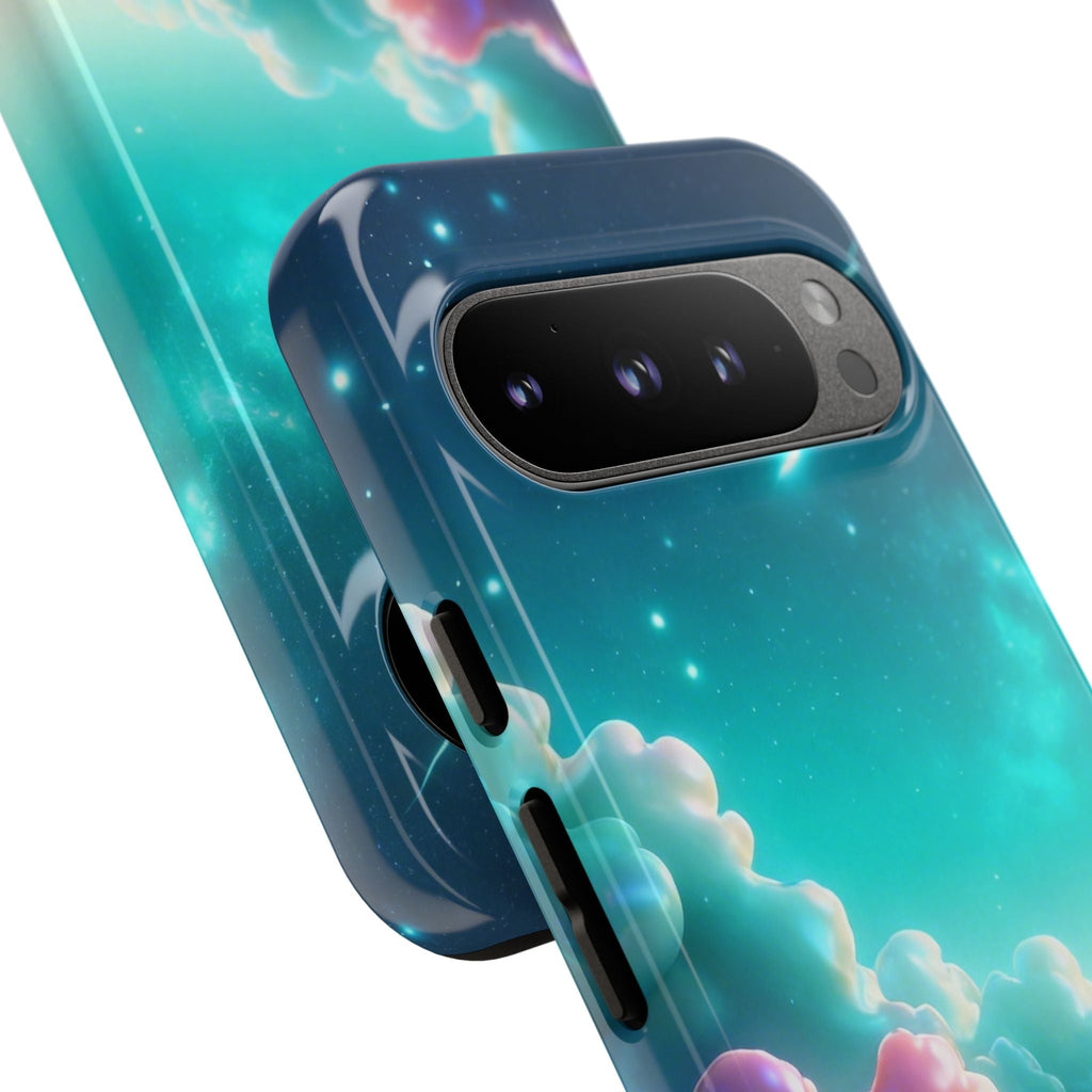 Dreamy Pastel Clouds with Shooting Star phone case Printify