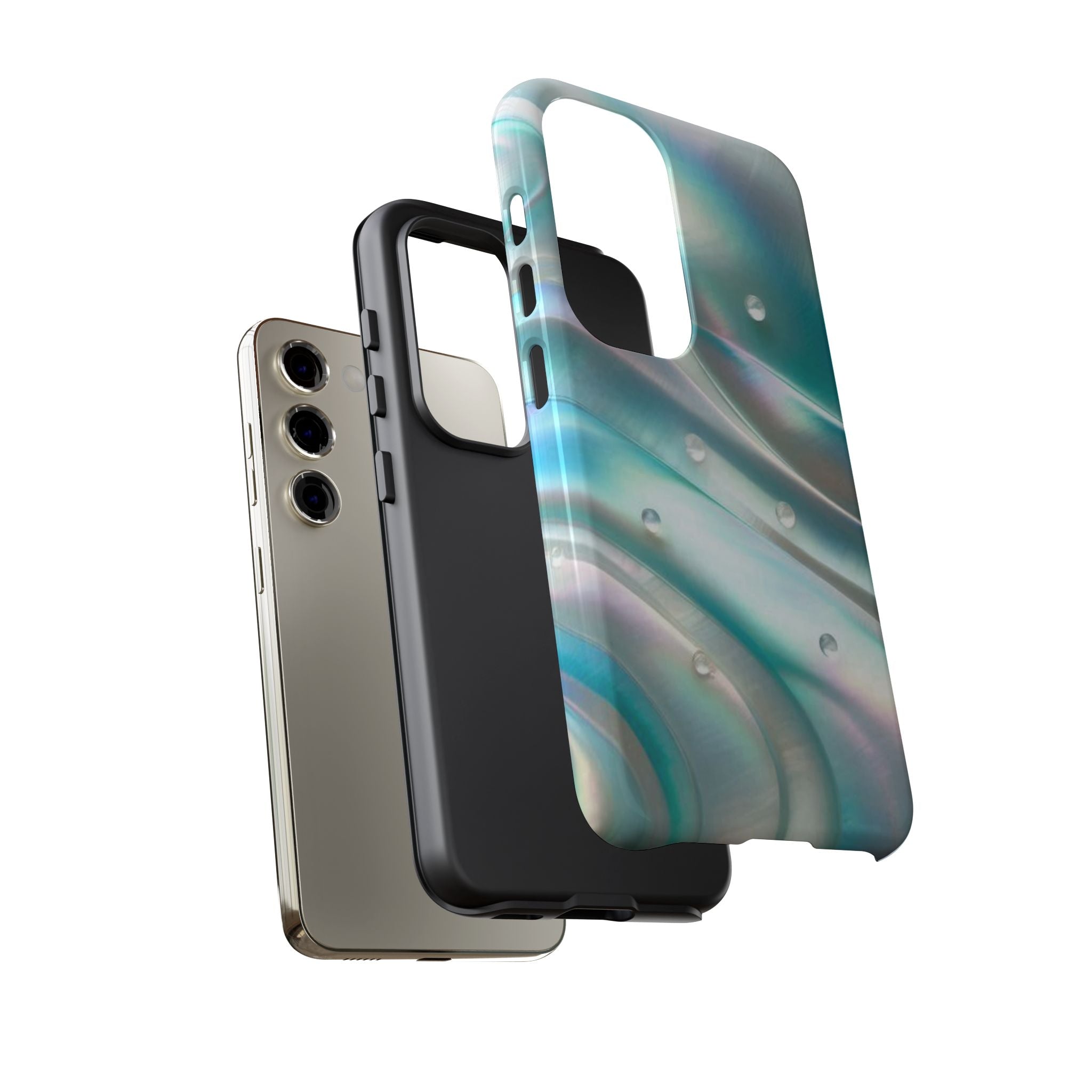 Iridescent Pearl Wave phone case | Tough Cases Printify