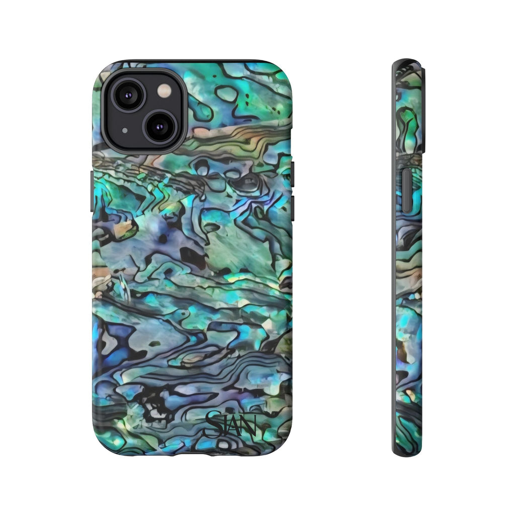 Abalone Shell Pattern Phone Case | Iridescent Ocean Swirl Protective Cover Printify