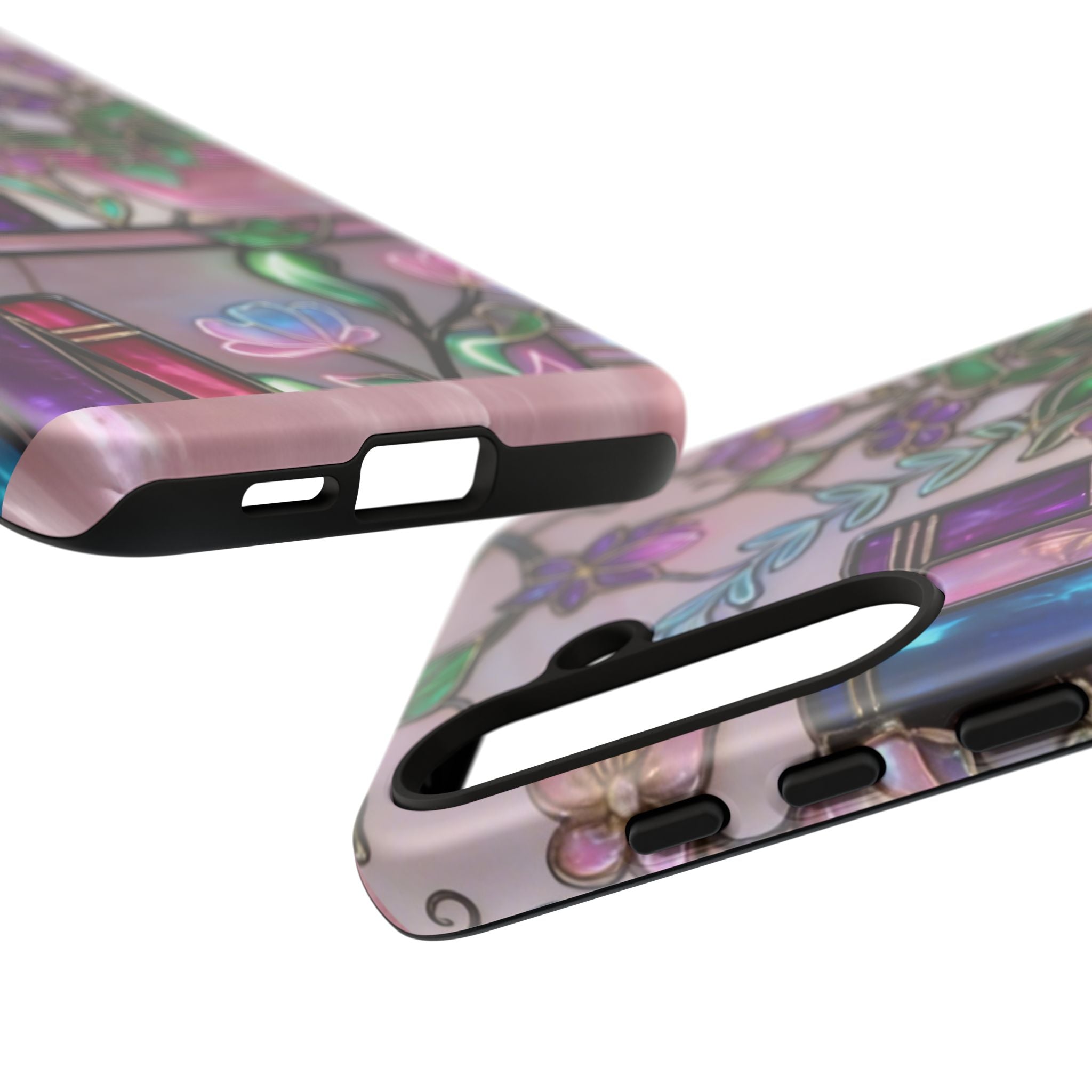 Floral Bookshelf Phone Case — Pastel Botanicals & Magical Book Art Printify