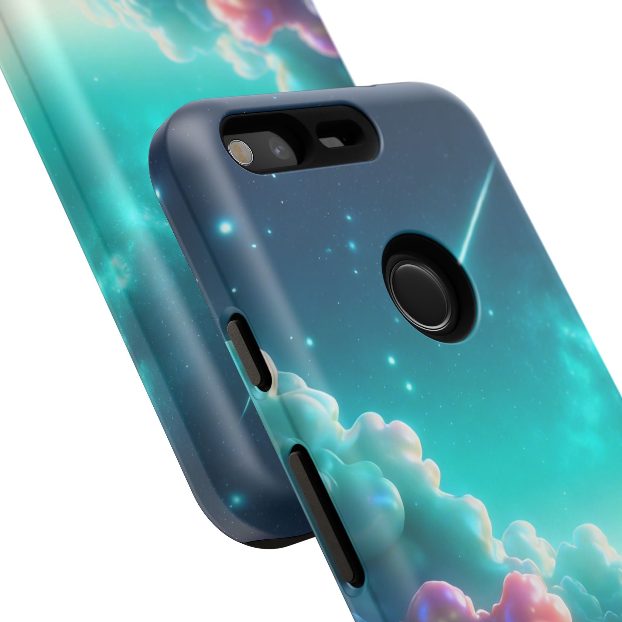 Dreamy Pastel Clouds with Shooting Star phone case Printify