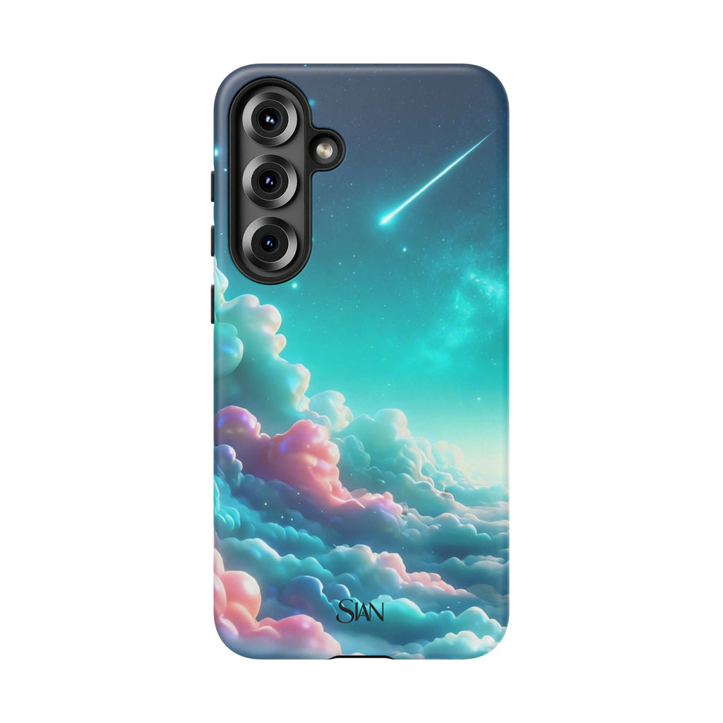 Dreamy Pastel Clouds with Shooting Star phone case Printify