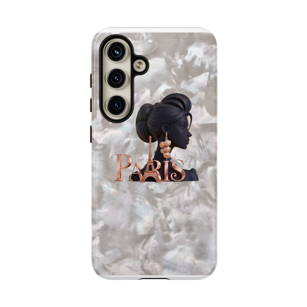 Paris Silhouette Pearl Phone Case — Tough Protective Smartphone Cover Printify
