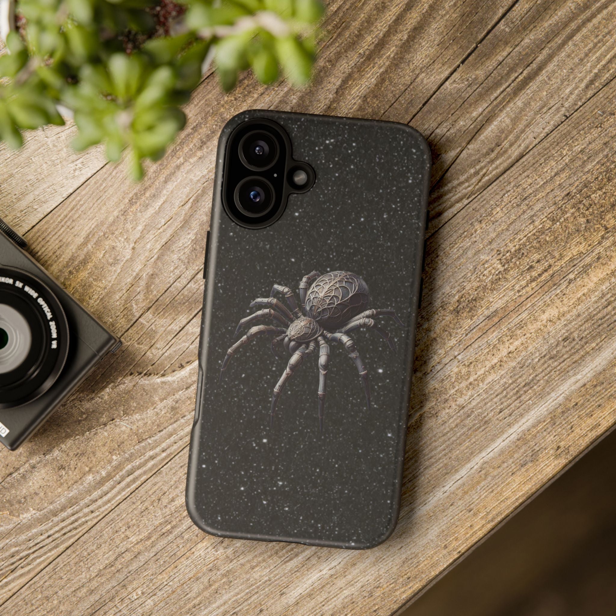 Spider Night Tough Phone Case — Dark Space Tarantula iPhone Cover Printify