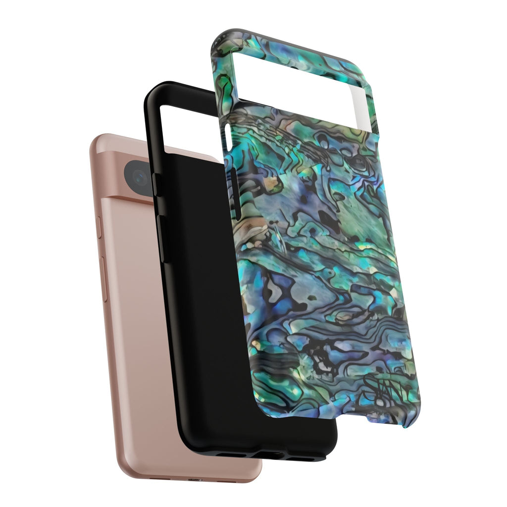 Abalone Shell Pattern Phone Case | Iridescent Ocean Swirl Protective Cover Printify