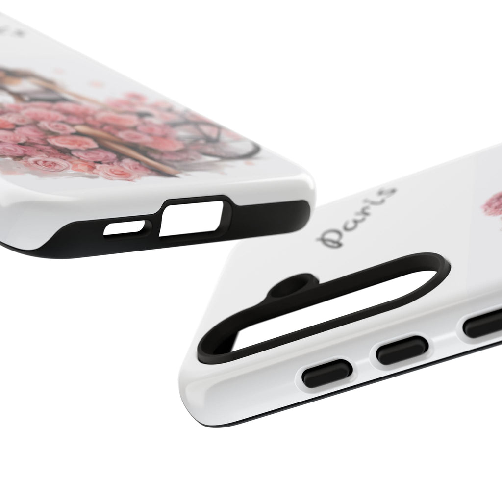 Paris Rose Bicycle woman phone case | Floral iPhone case Printify